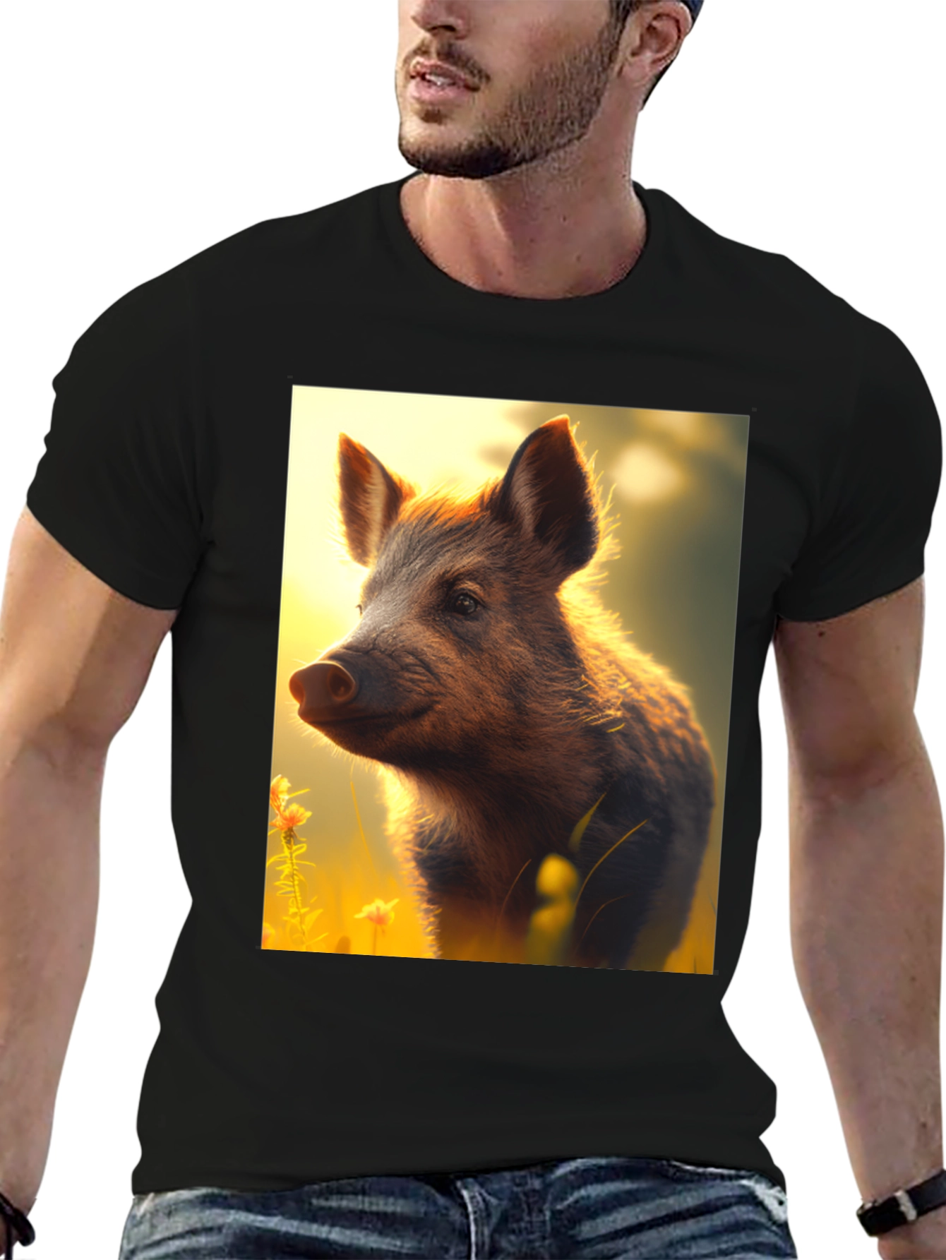 Boar Graphic T-Shirt - Nature Inspired Tee