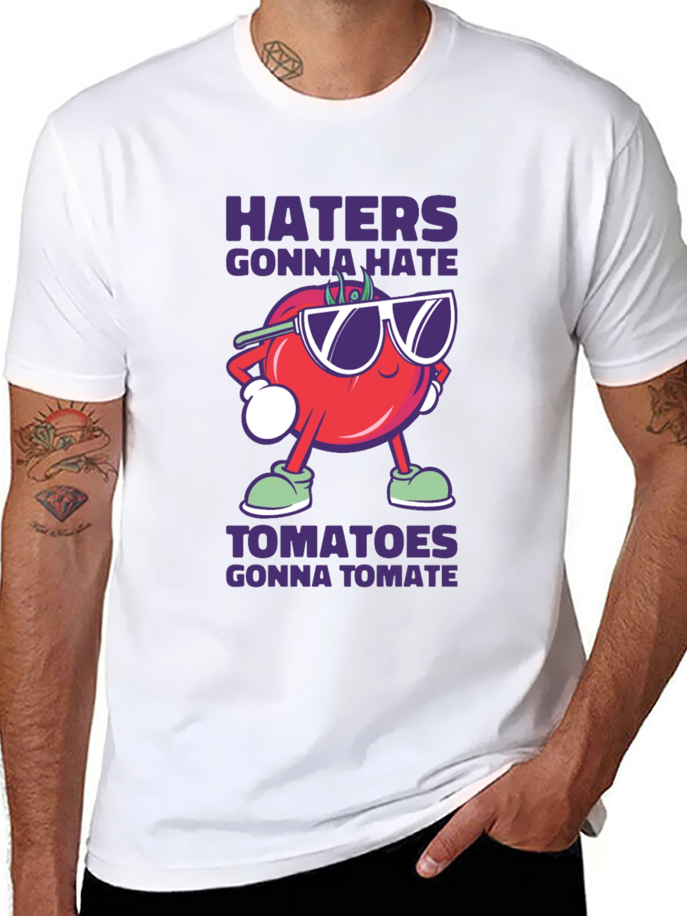 Haters Gonna Hate Tomato Funny Graphic Tee