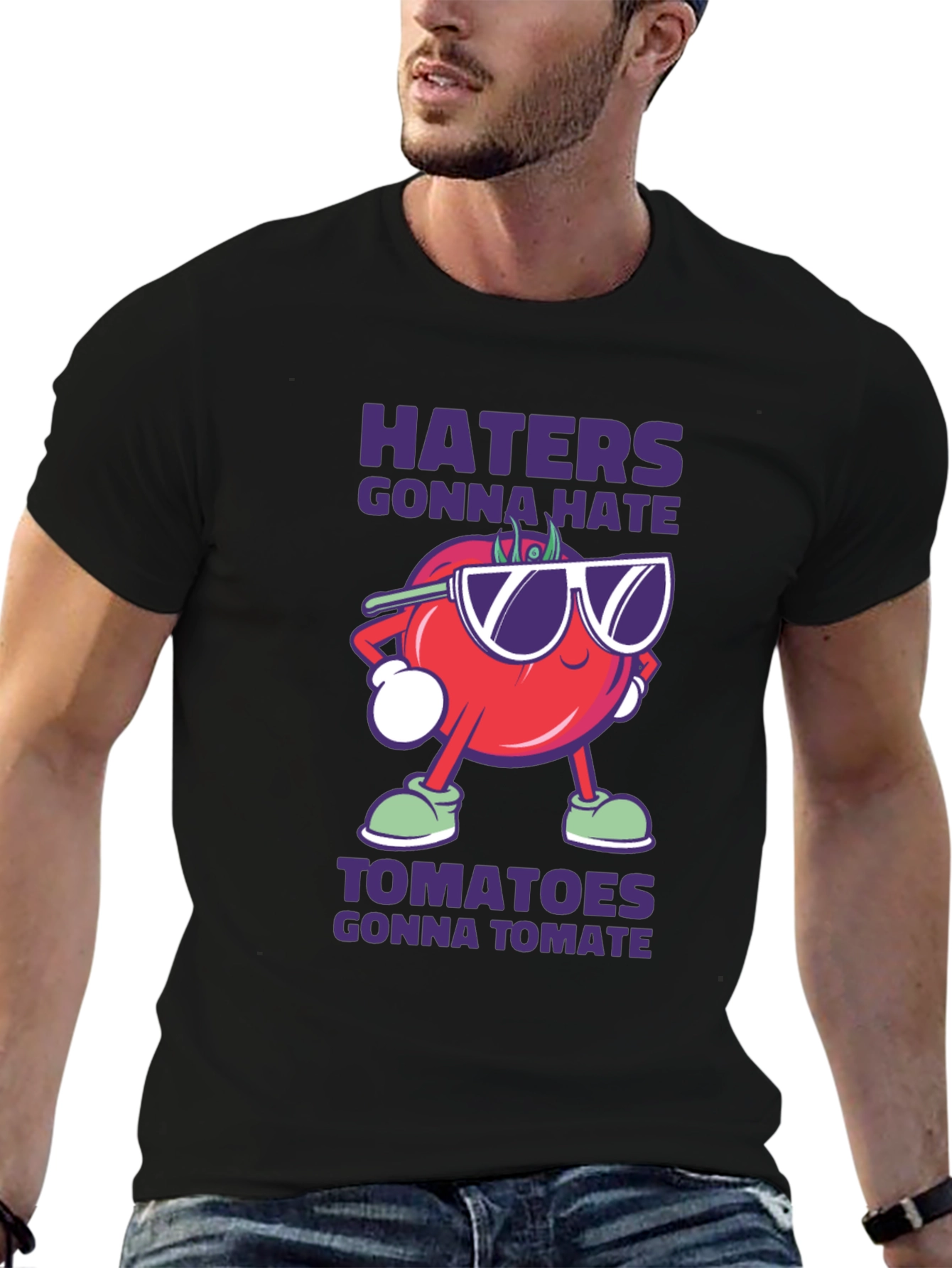 Haters Gonna Hate Tomato Funny Graphic Tee