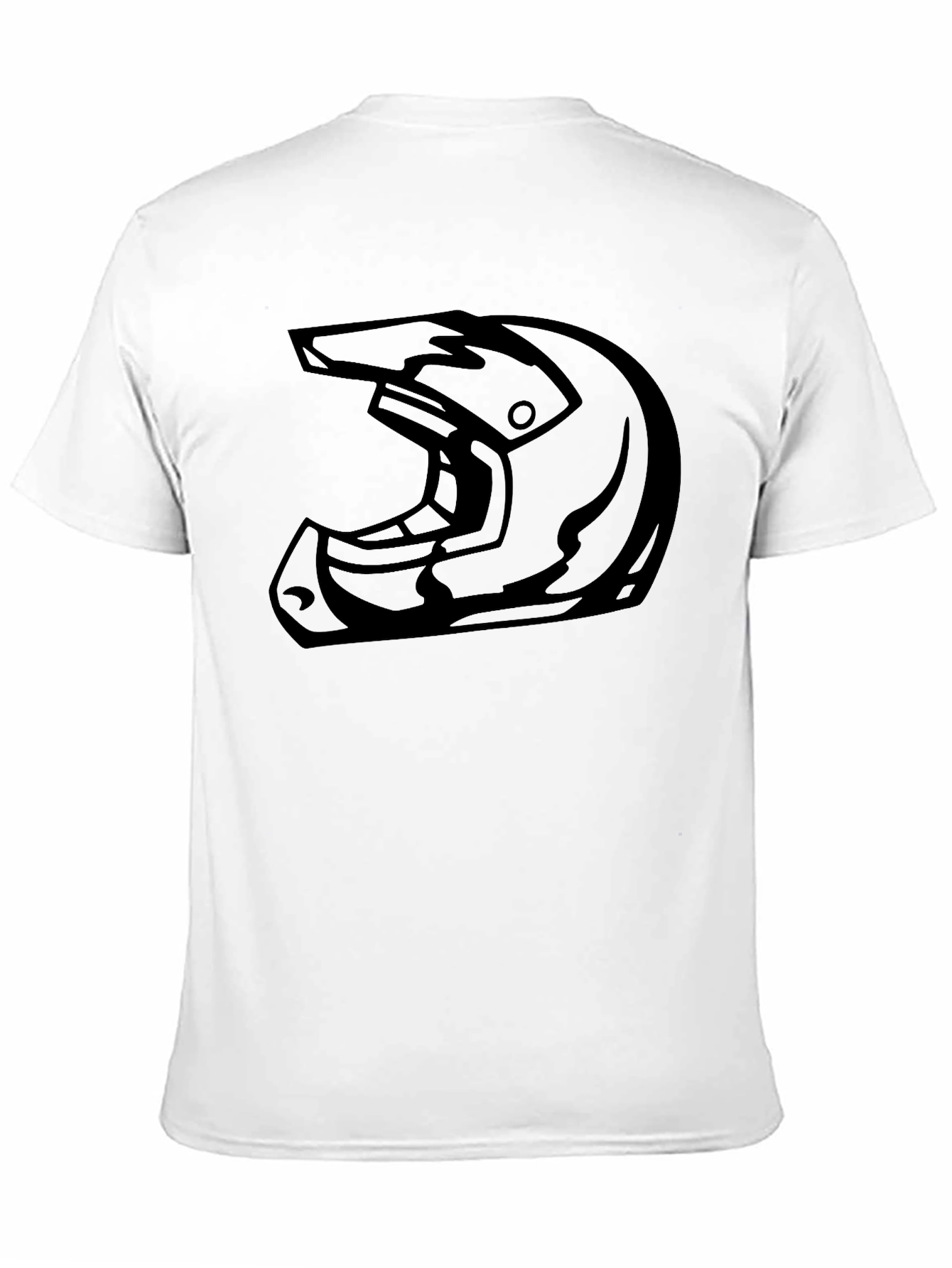 Black Helmet Graphic Tee - Moto Style Shirt