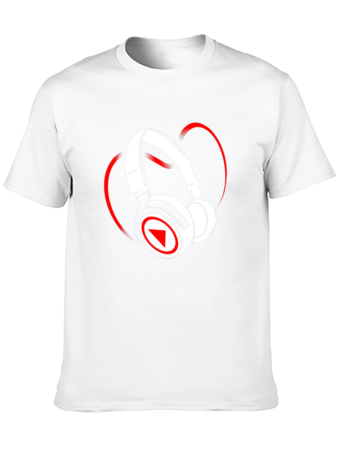 Music Lovers Black Graphic Tee - Headphones Design