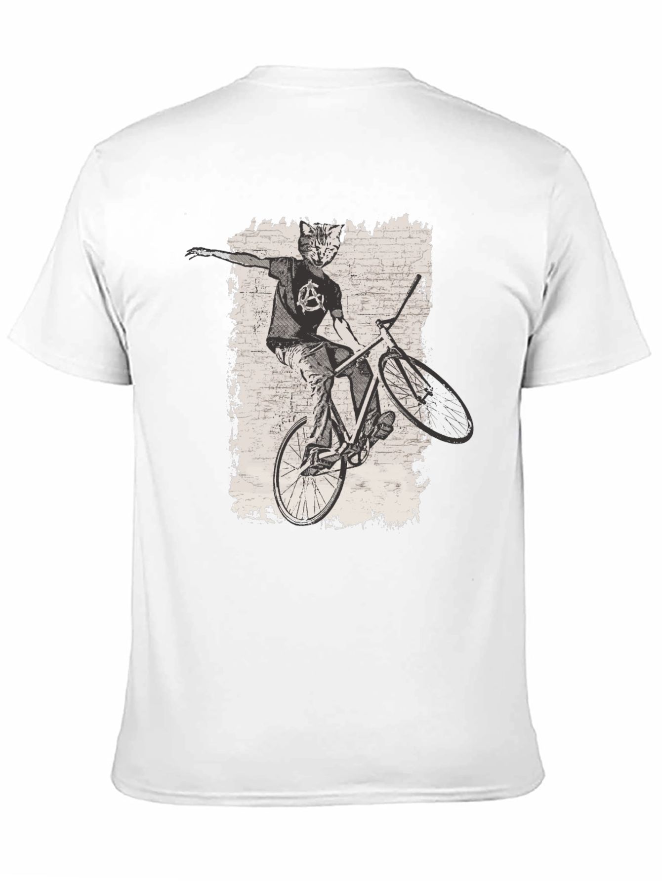 Cat Anarchy Biker T-Shirt - Cool Graphic Tee