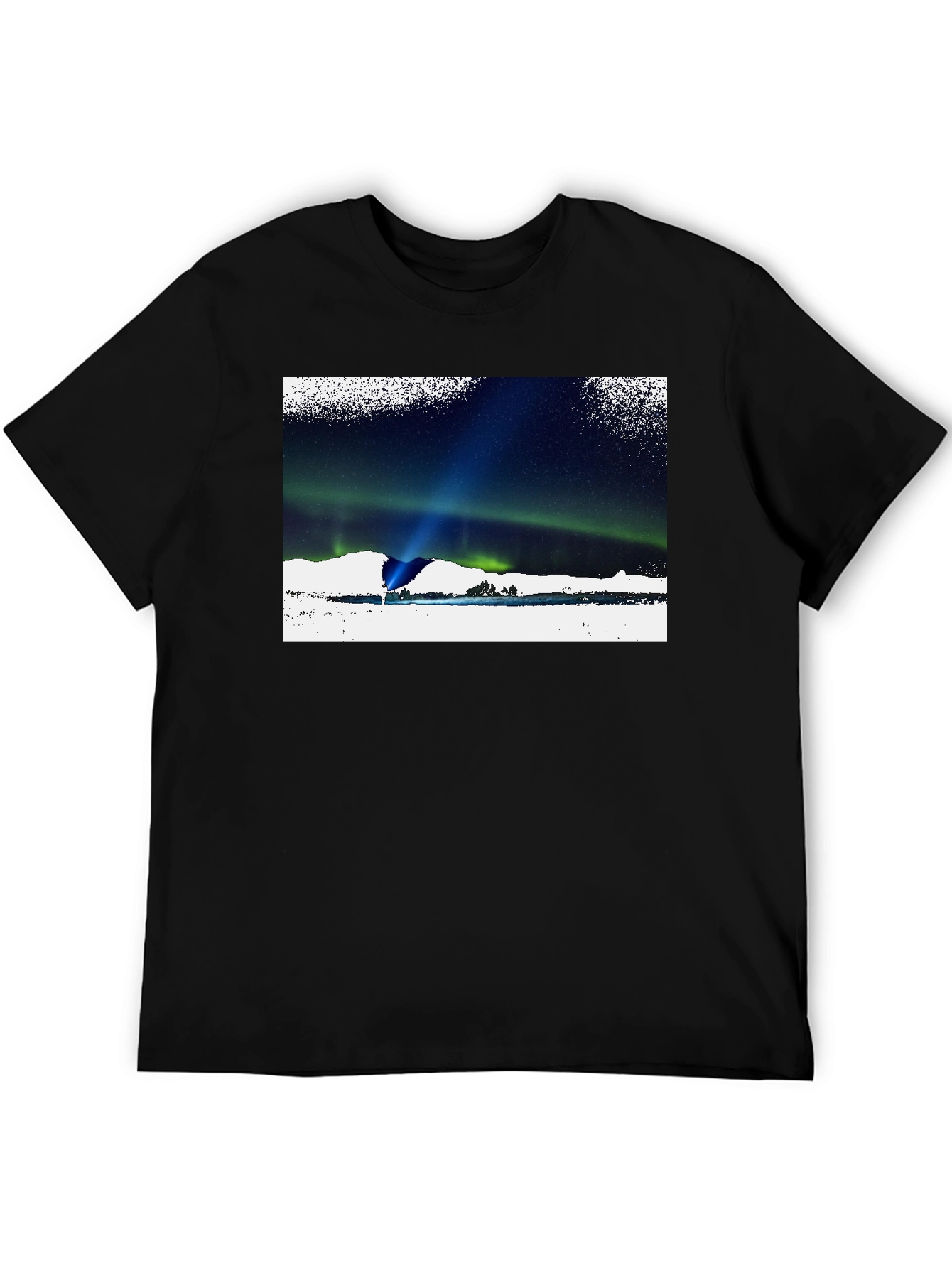 Aurora Borealis Graphic T-Shirt - Black