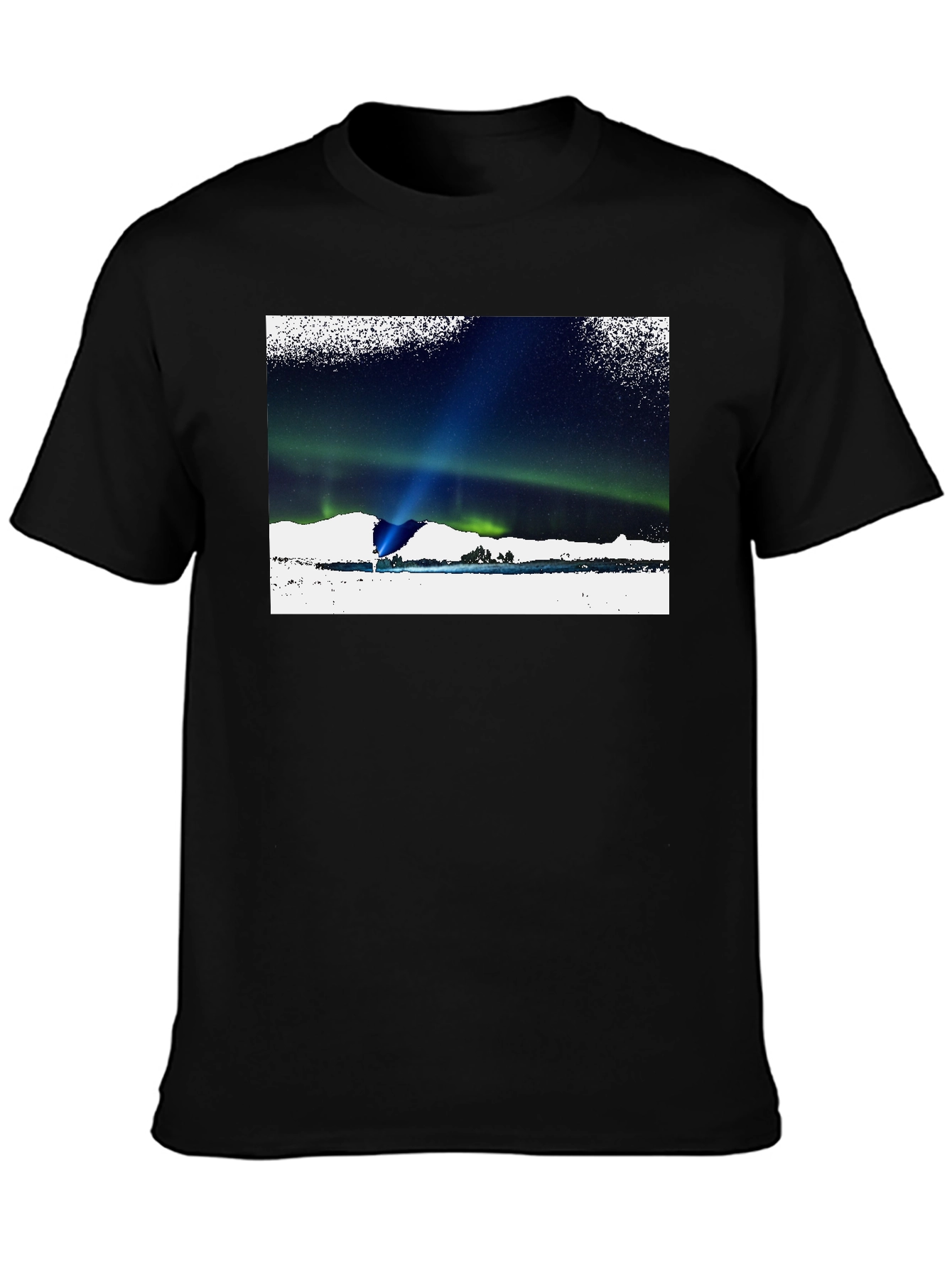 Aurora Borealis Graphic T-Shirt - Black