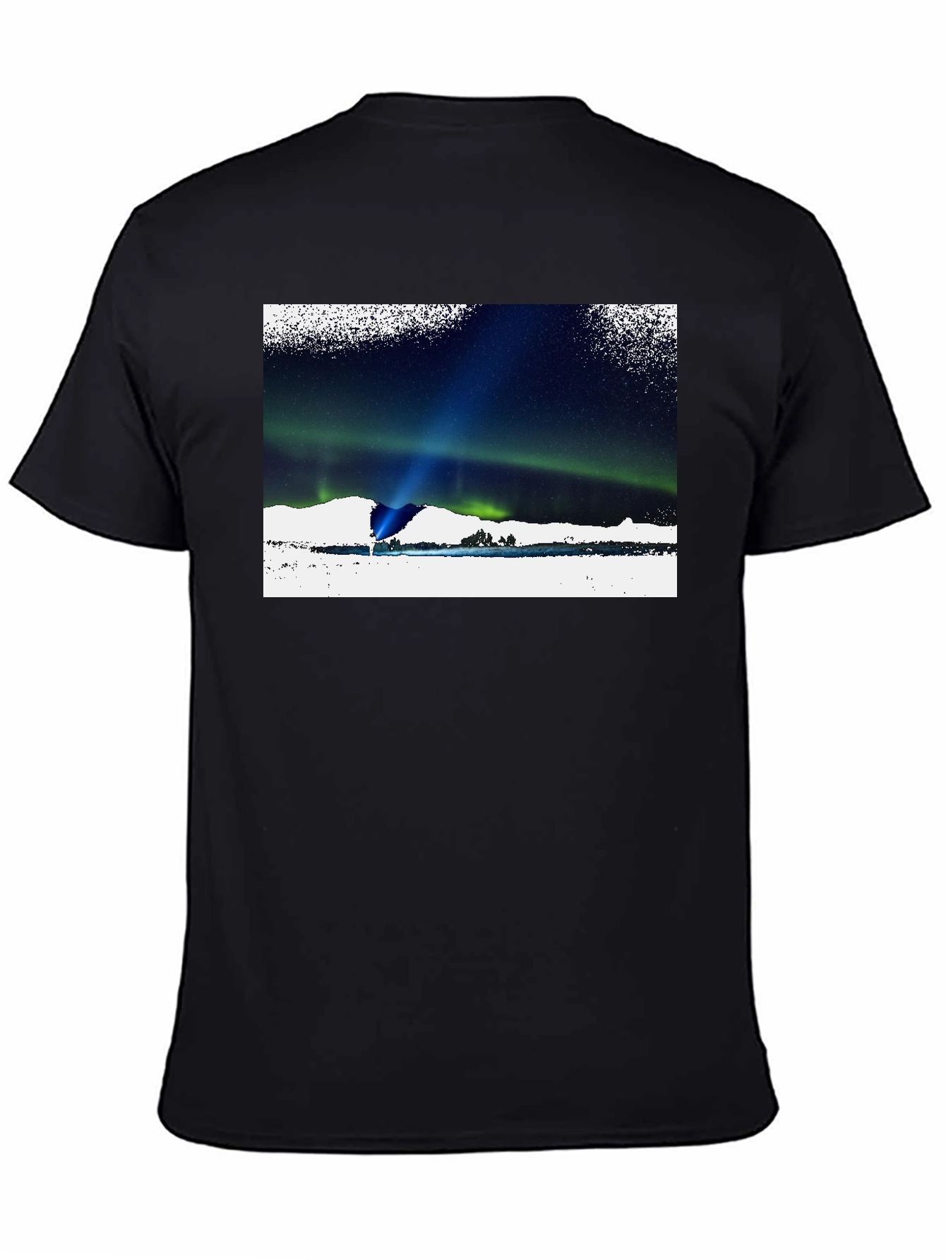Aurora Borealis Graphic T-Shirt - Black