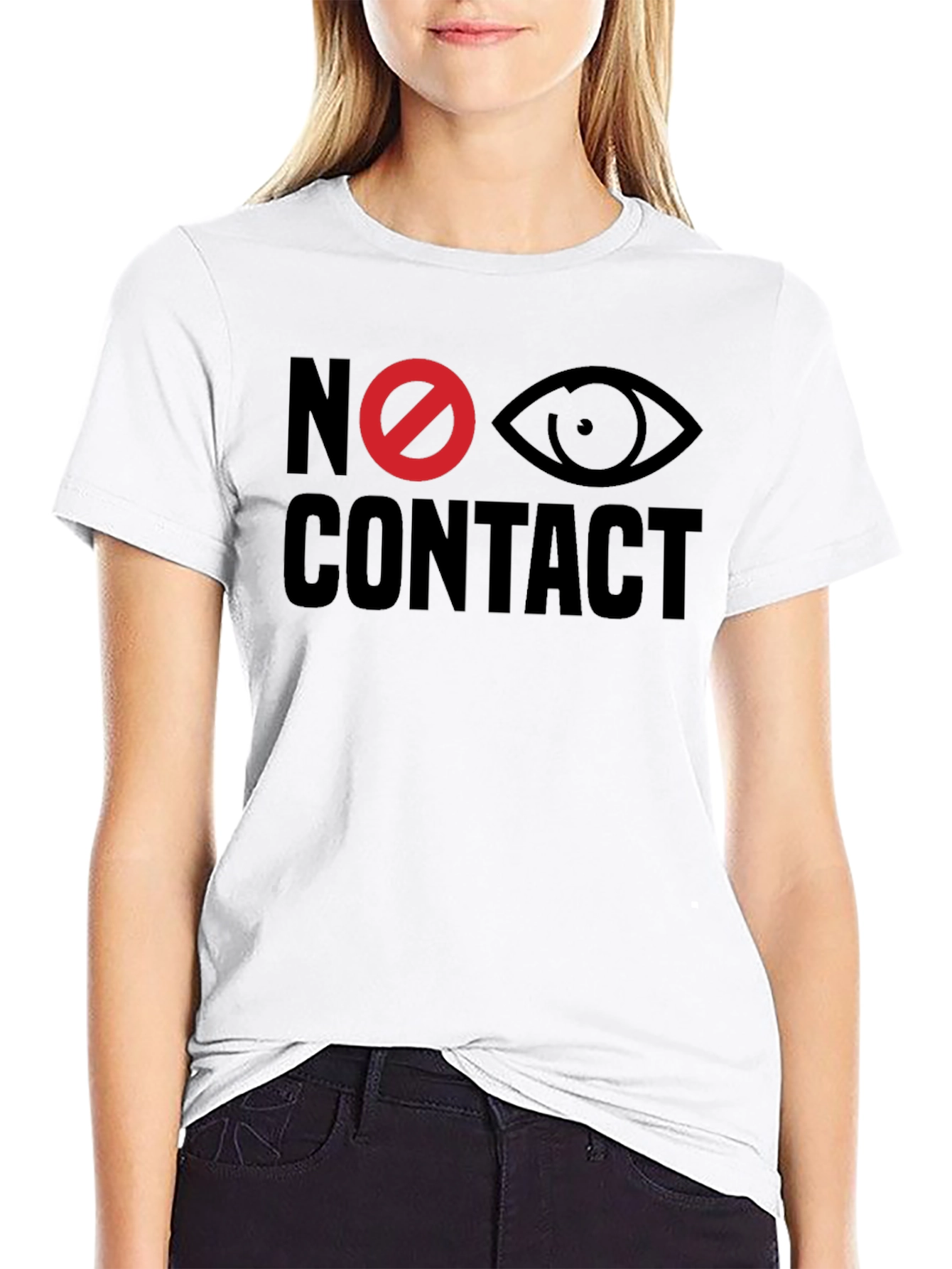 No Eye Contact Graphic Tee - Bold Statement T-Shirt