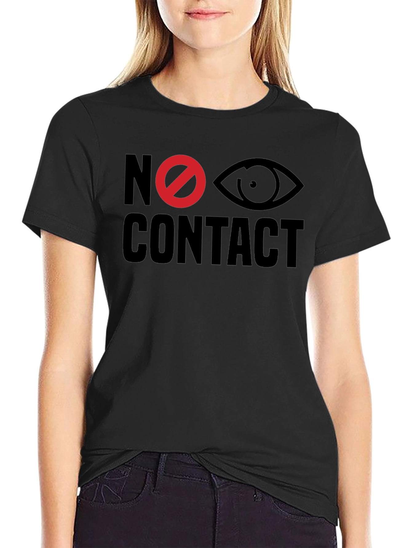 No Eye Contact Graphic Tee - Bold Statement T-Shirt