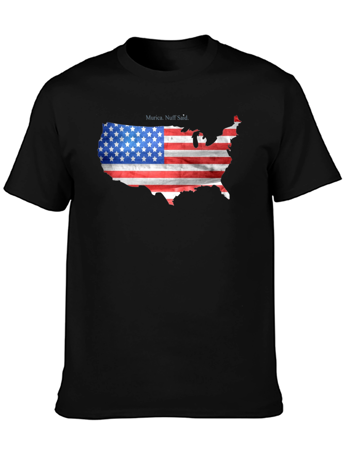 USA Flag Map T-Shirt Patriotic Murica Tee
