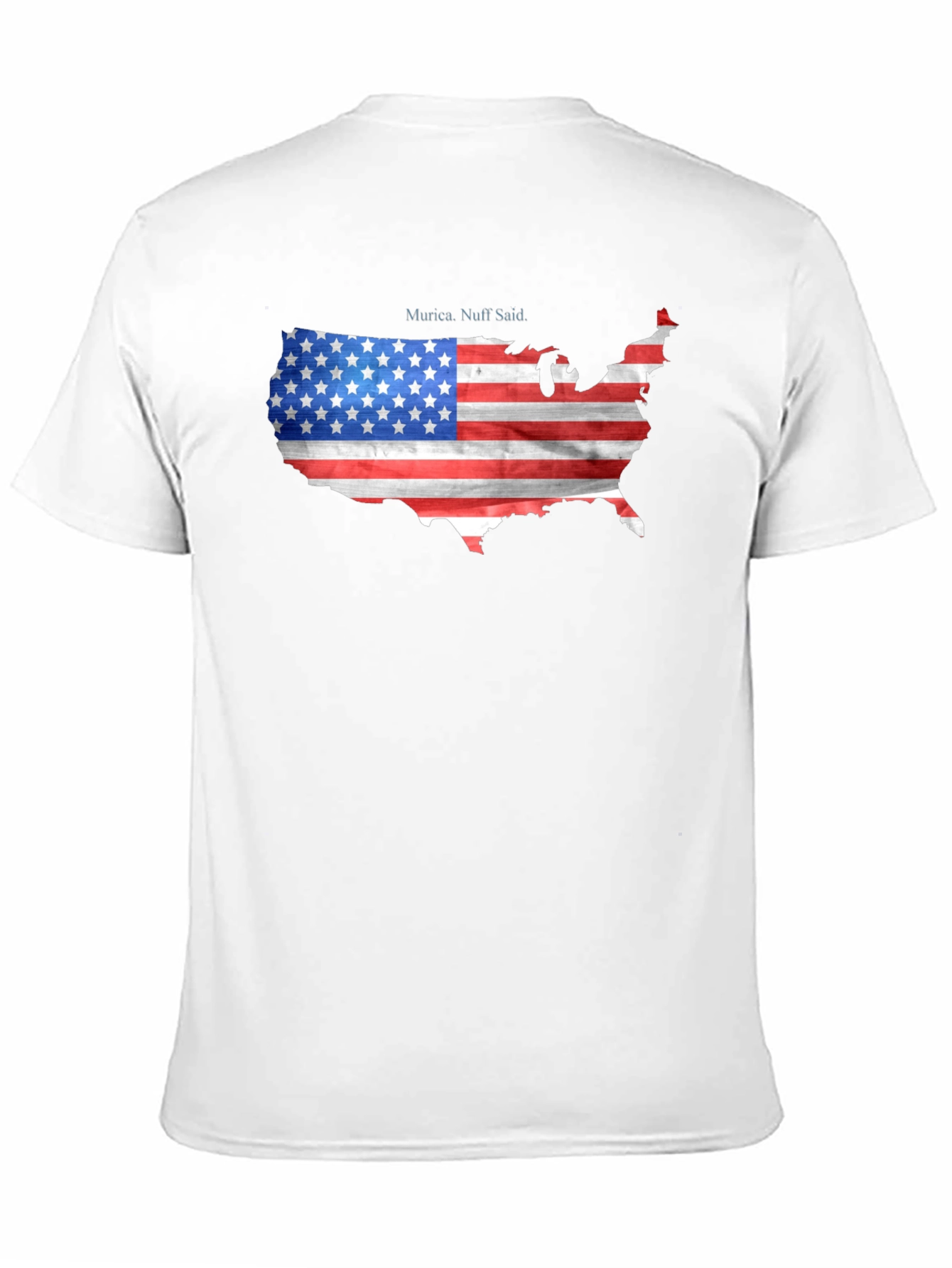 USA Flag Map T-Shirt Patriotic Murica Tee
