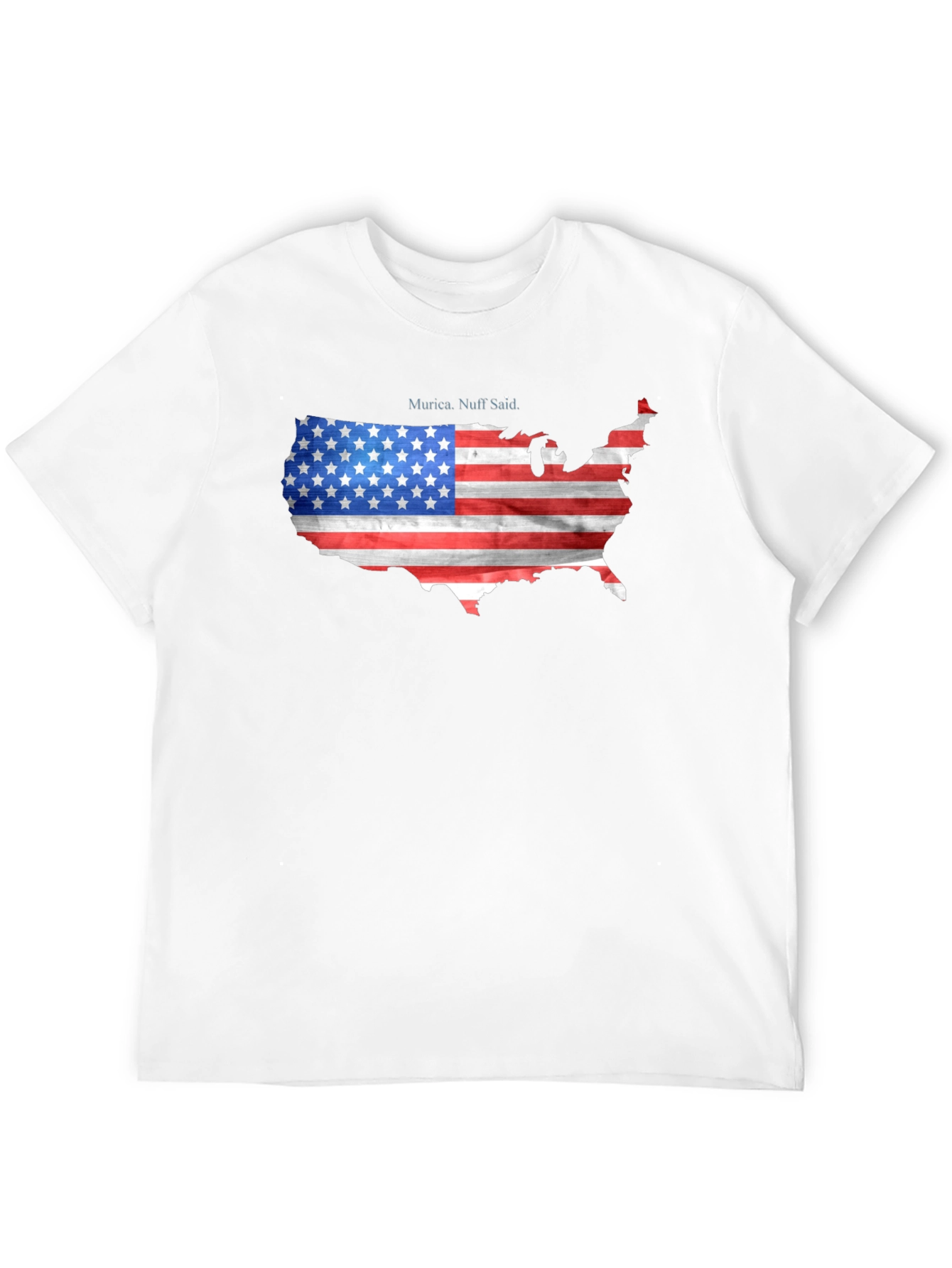 USA Flag Map T-Shirt Patriotic Murica Tee