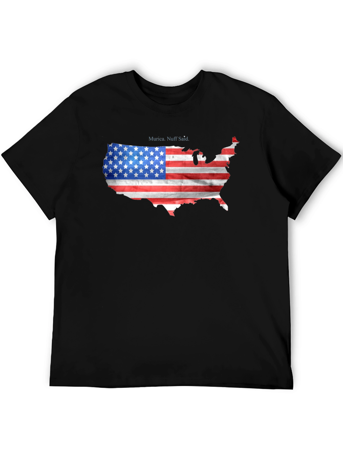 USA Flag Map T-Shirt Patriotic Murica Tee
