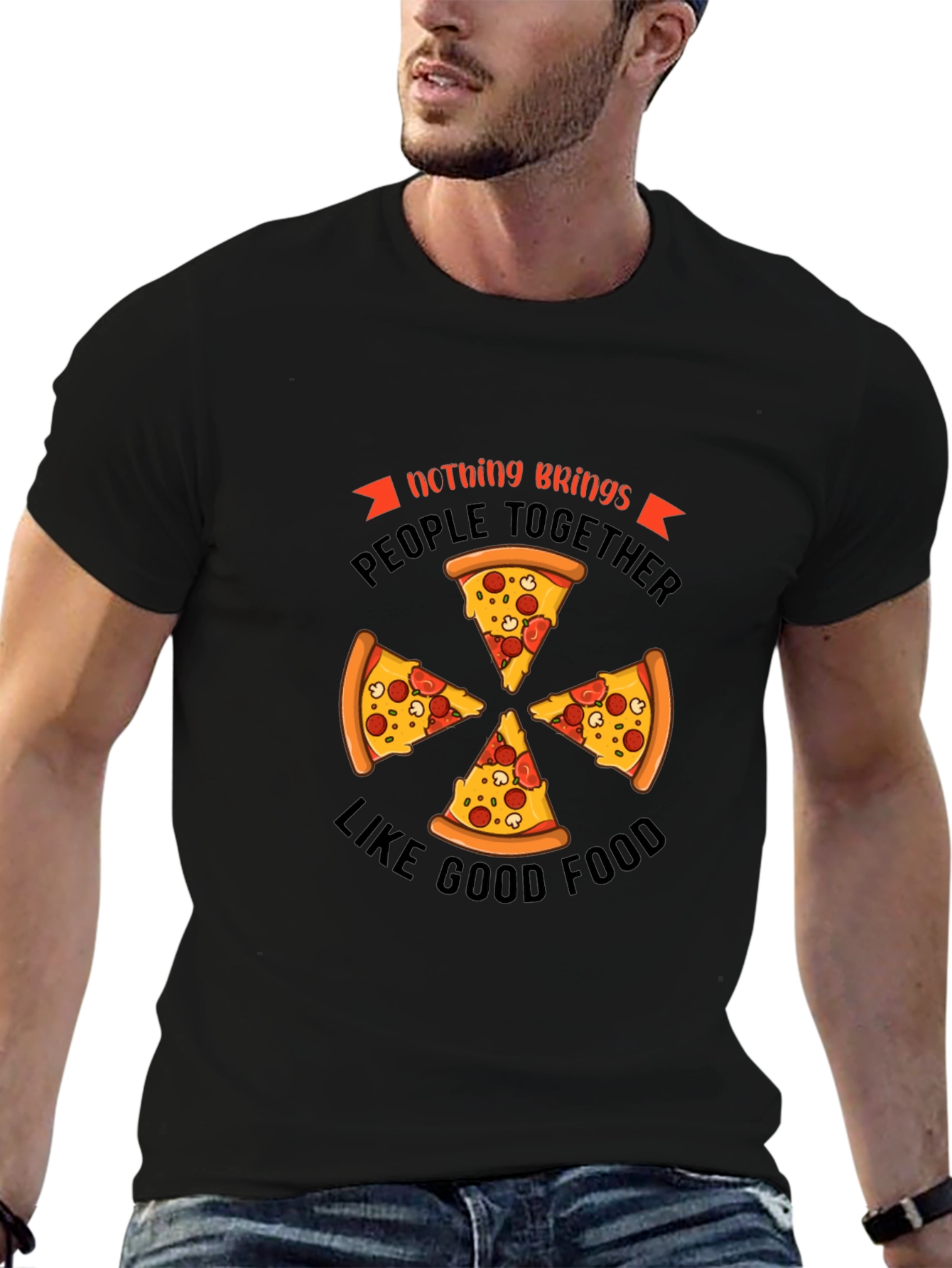 Pizza Lovers T-Shirt - Food Brings People Together