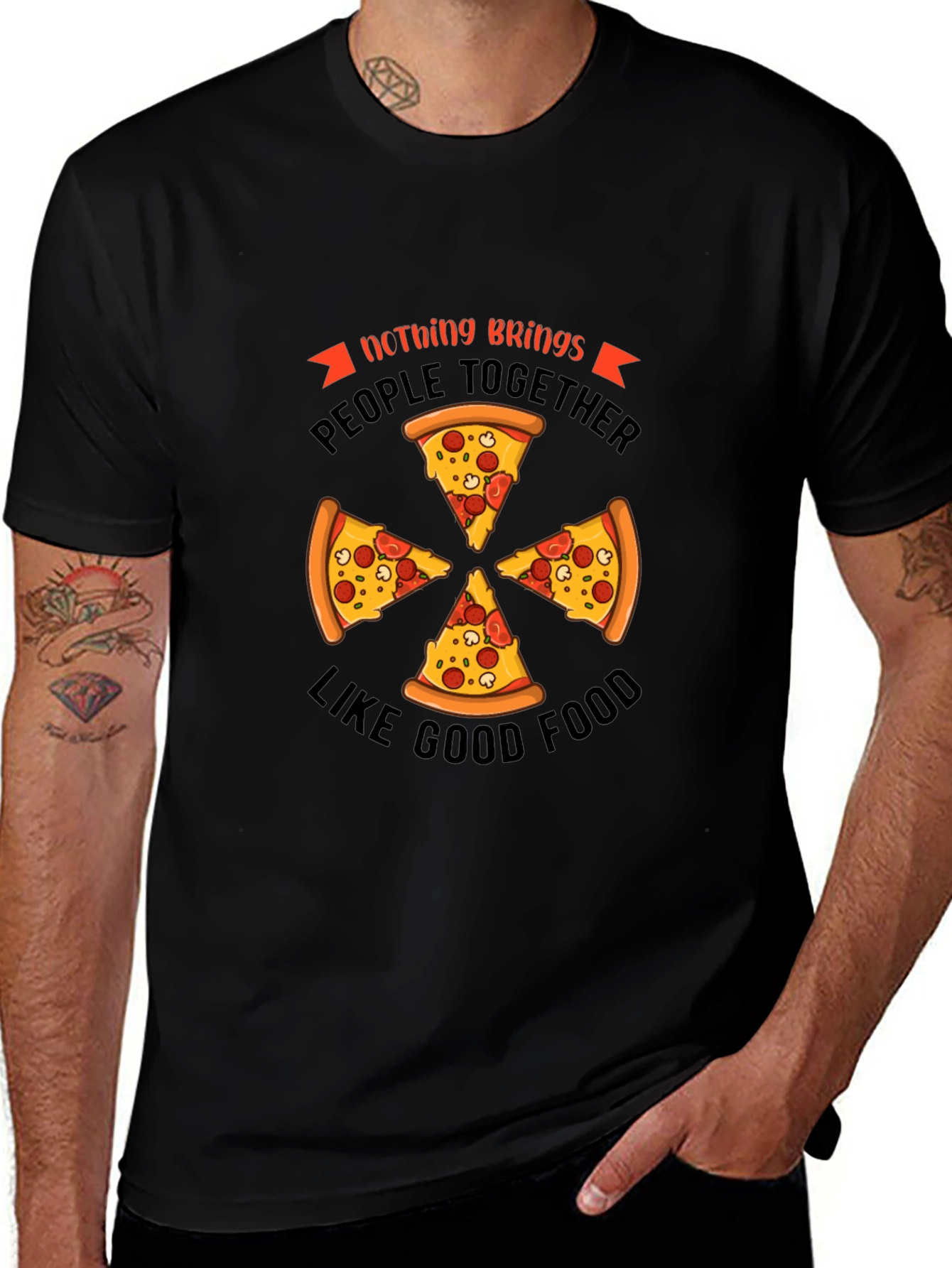 Pizza Lovers T-Shirt - Food Brings People Together