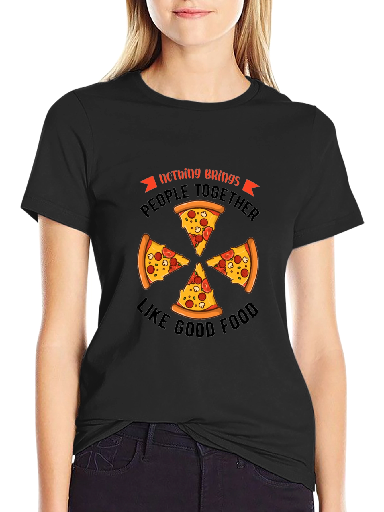 Pizza Lovers T-Shirt - Food Brings People Together