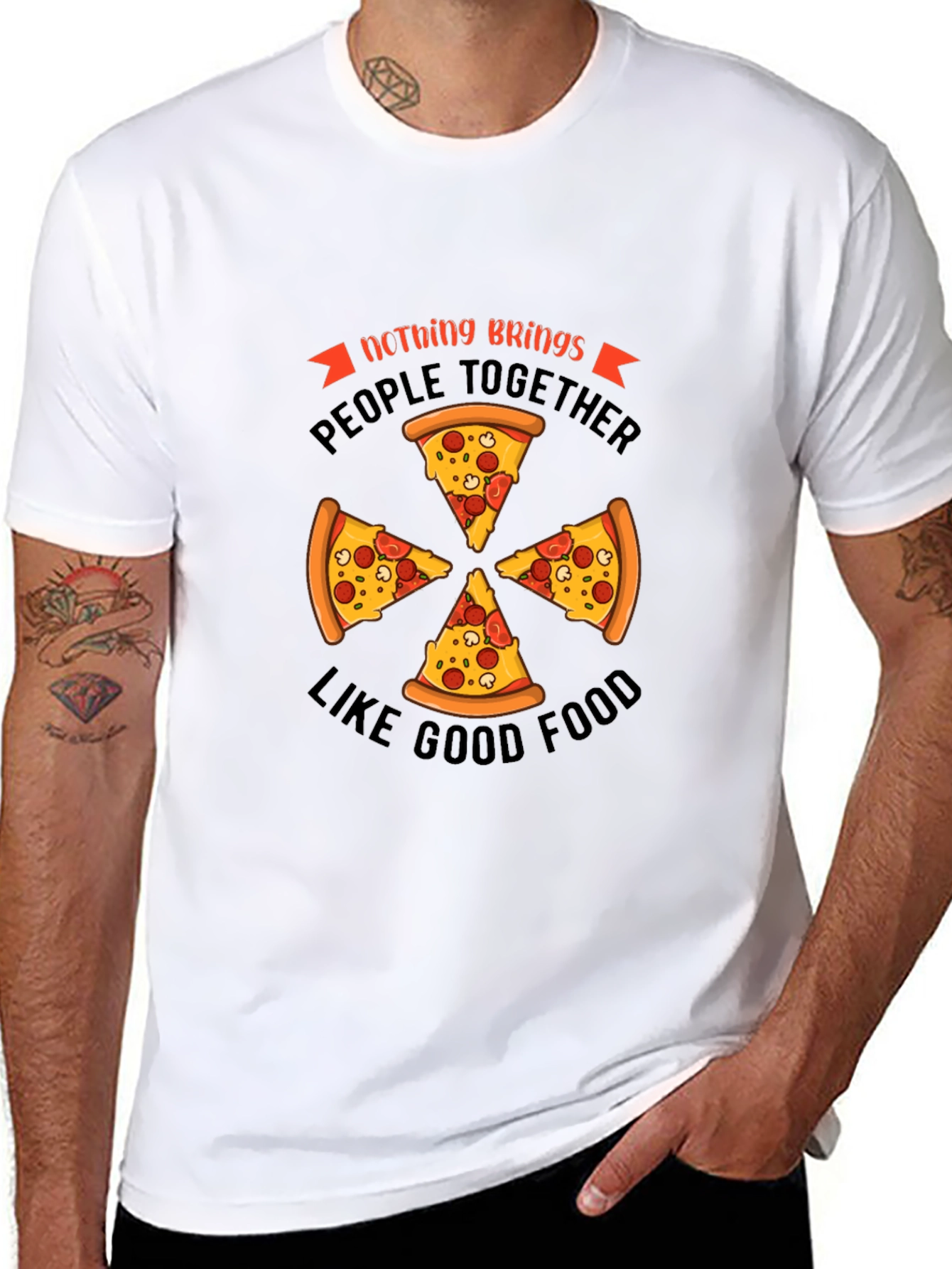 Pizza Lovers T-Shirt - Food Brings People Together