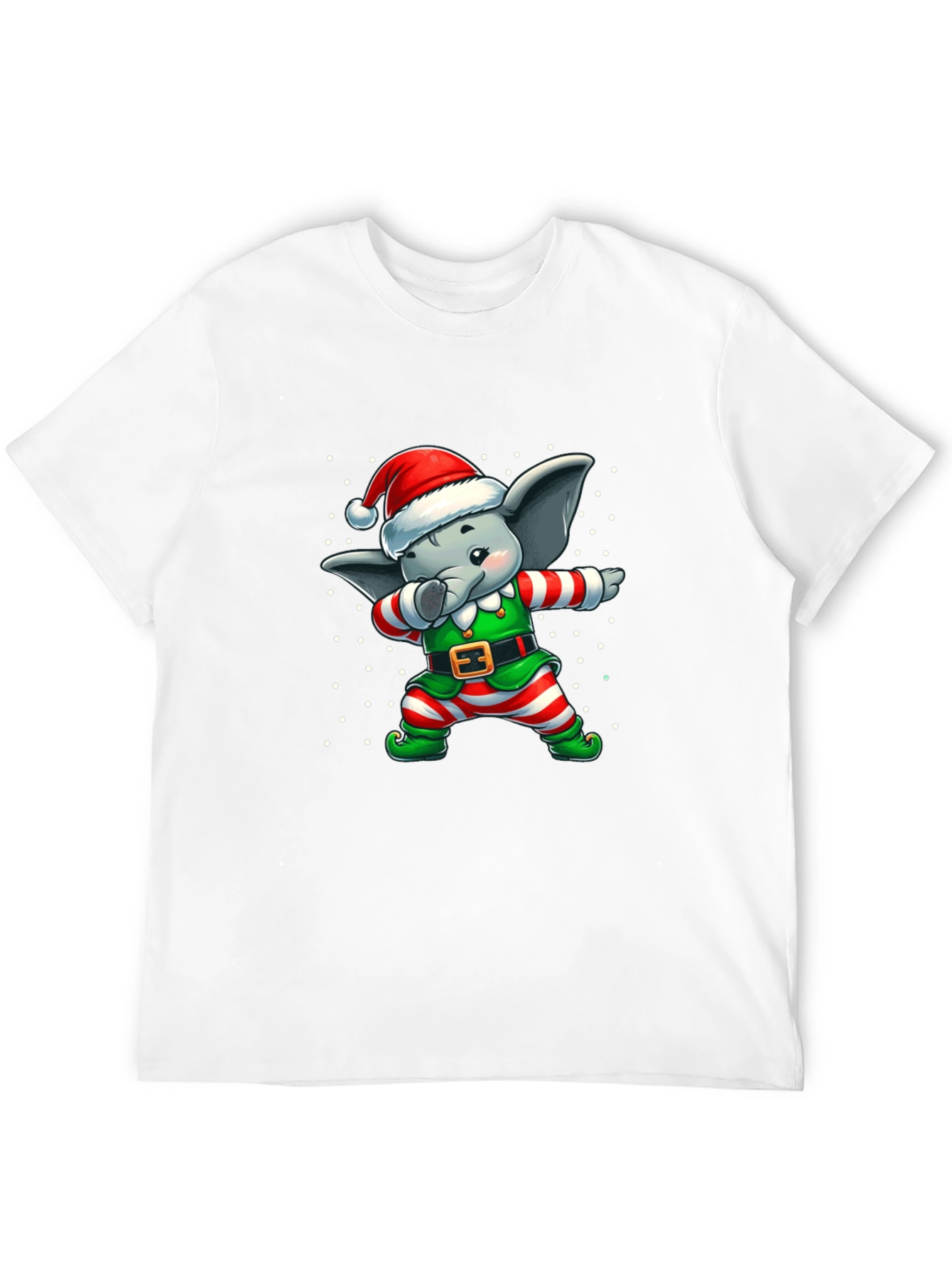 Christmas Elephant Dabbing T-Shirt