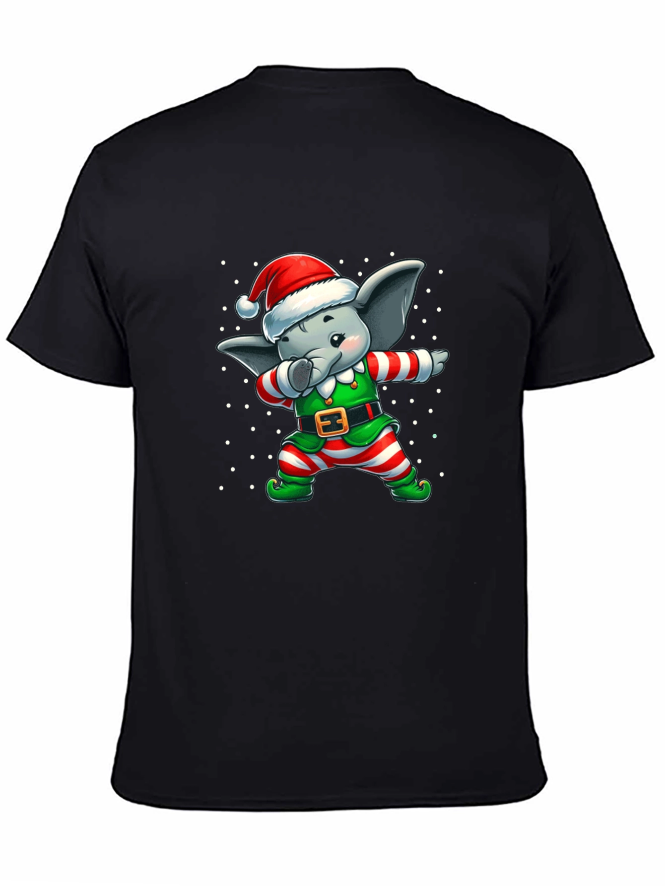 Christmas Elephant Dabbing T-Shirt