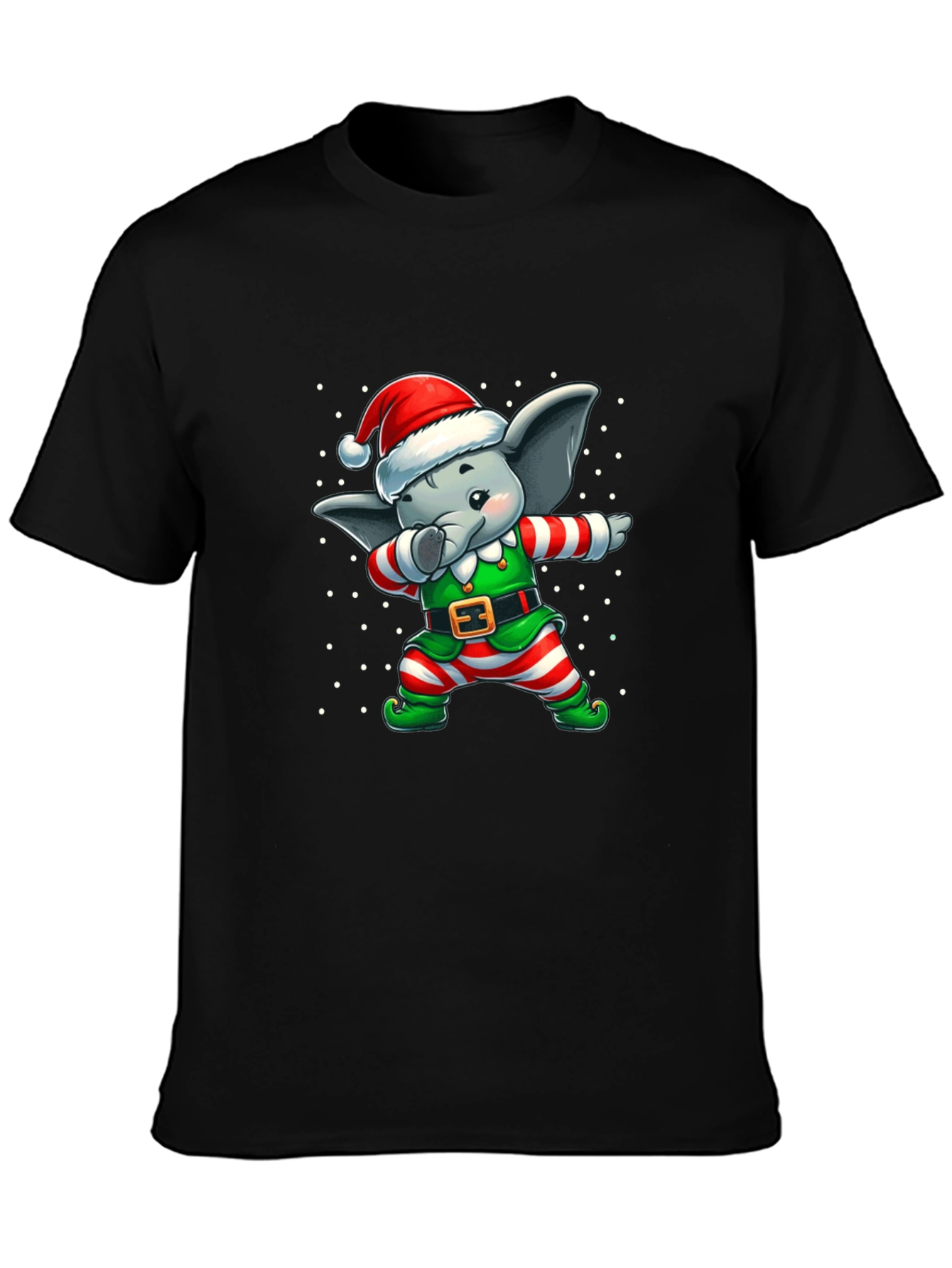 Christmas Elephant Dabbing T-Shirt