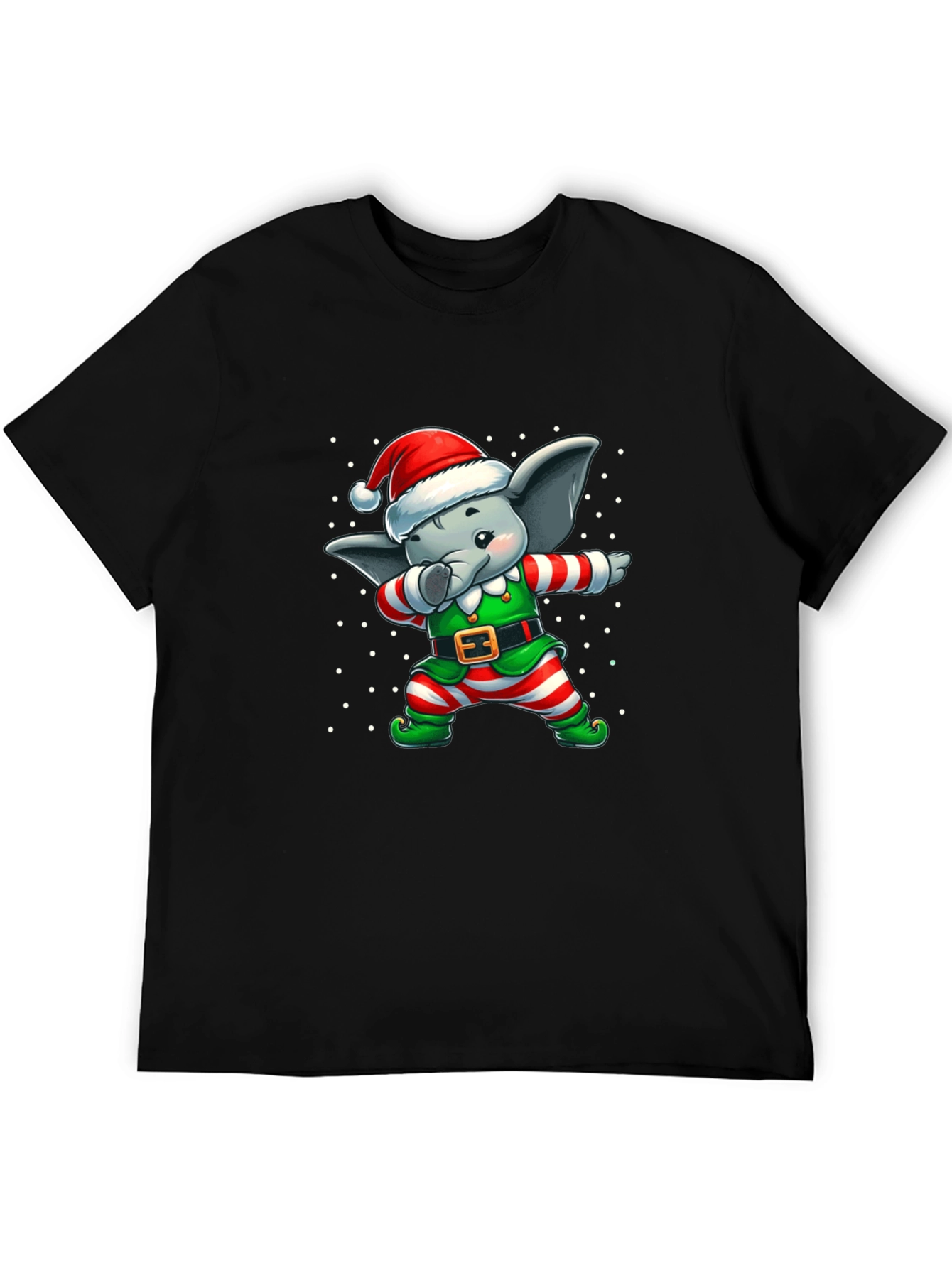 Christmas Elephant Dabbing T-Shirt