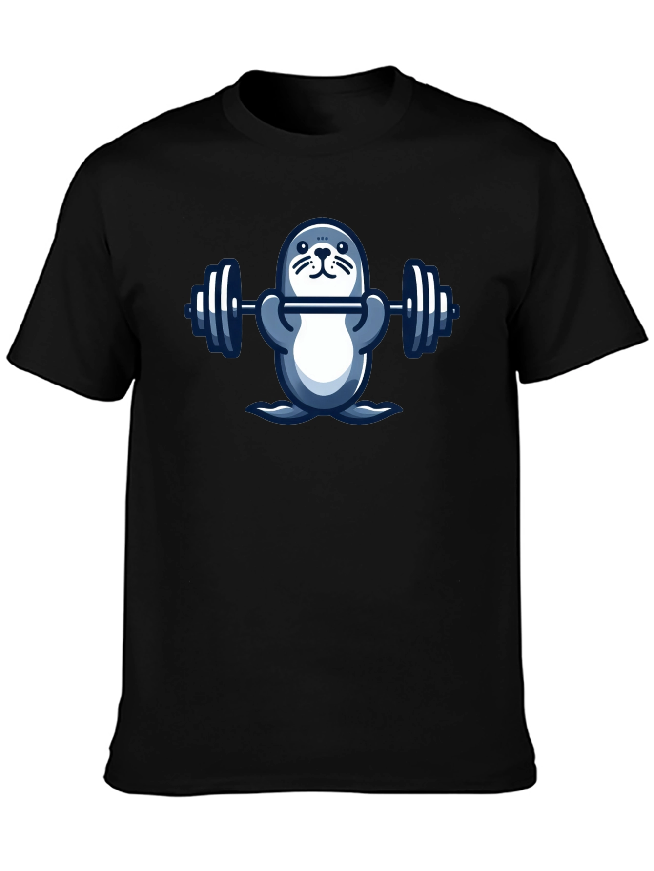 Weightlifting Seal Graphic T-Shirt
