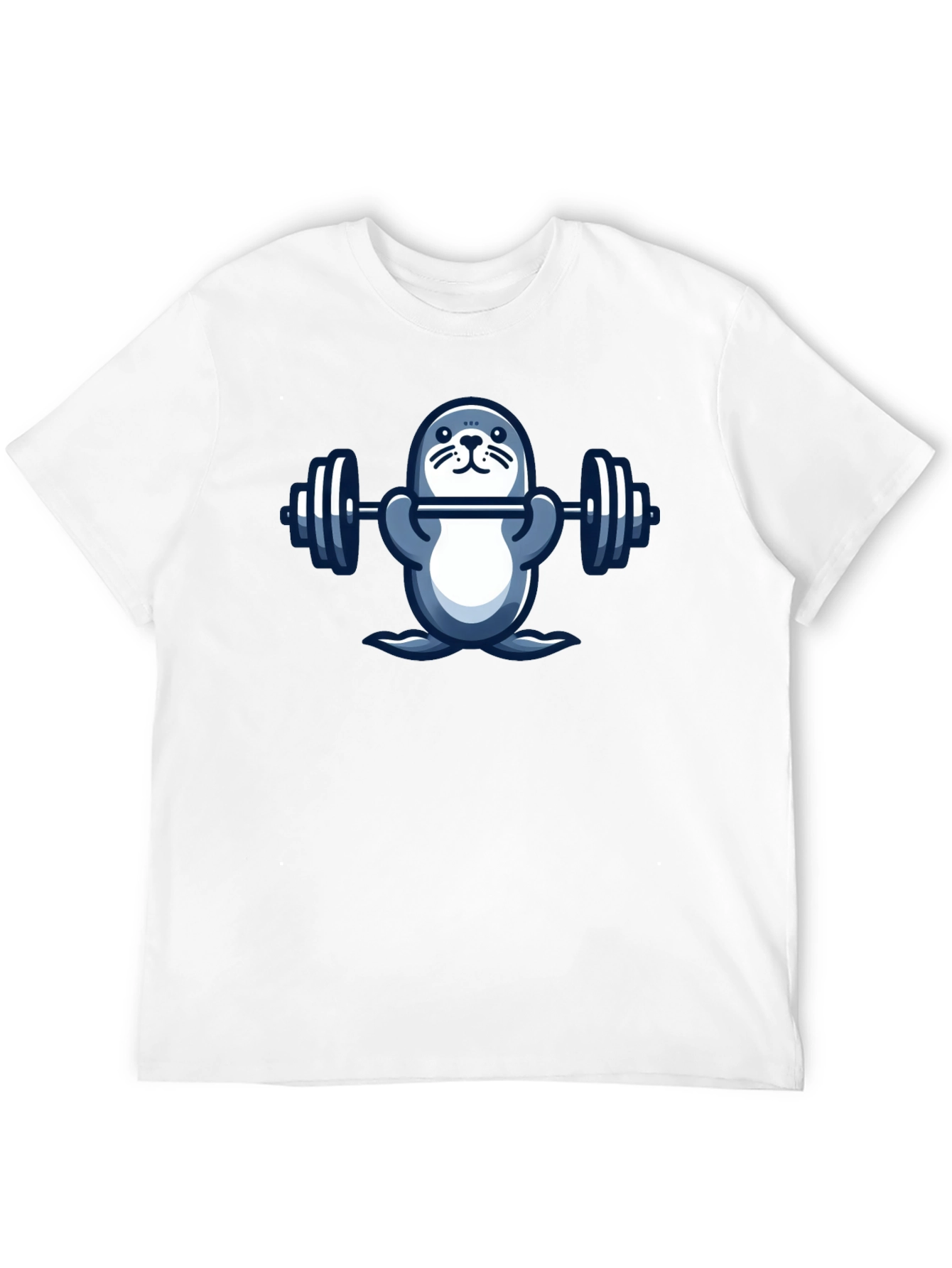 Weightlifting Seal Graphic T-Shirt