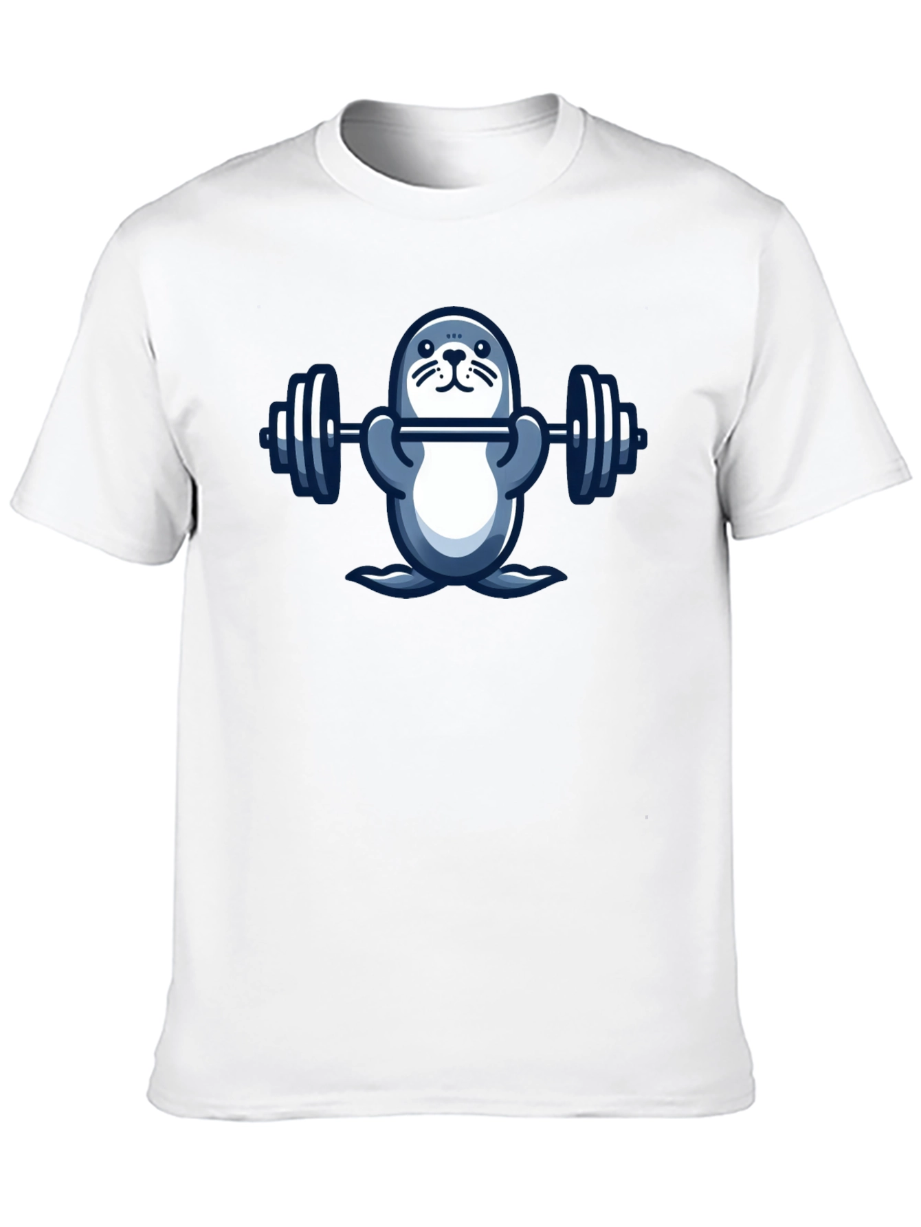 Weightlifting Seal Graphic T-Shirt