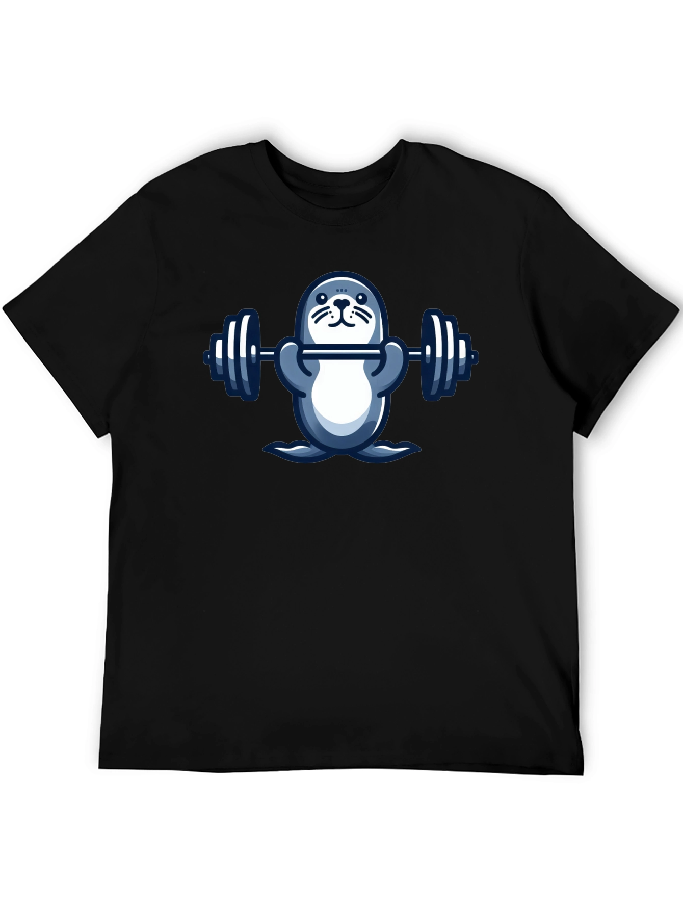 Weightlifting Seal Graphic T-Shirt