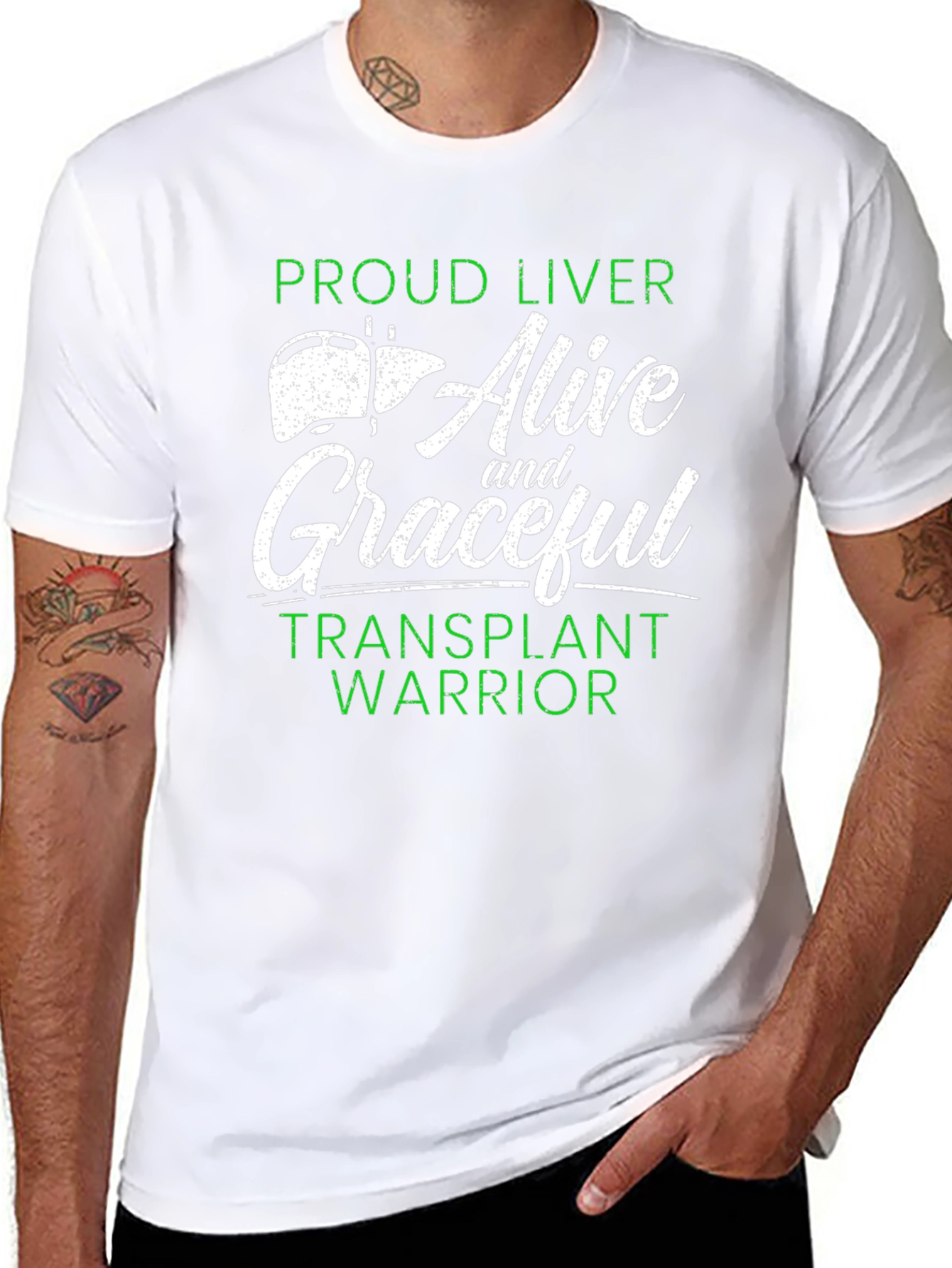 Proud Liver Transplant Warrior Graphic Tee
