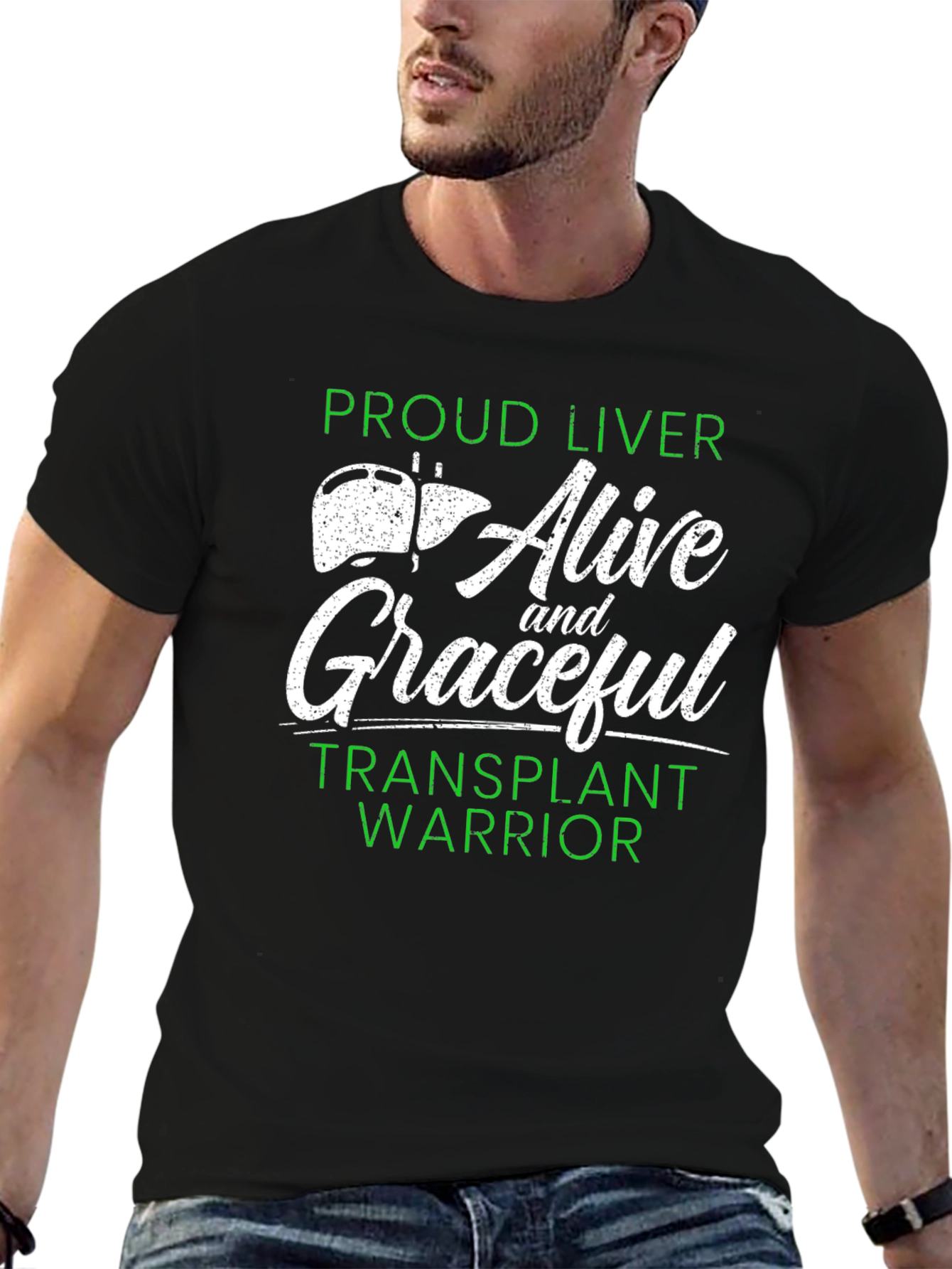 Proud Liver Transplant Warrior Graphic Tee