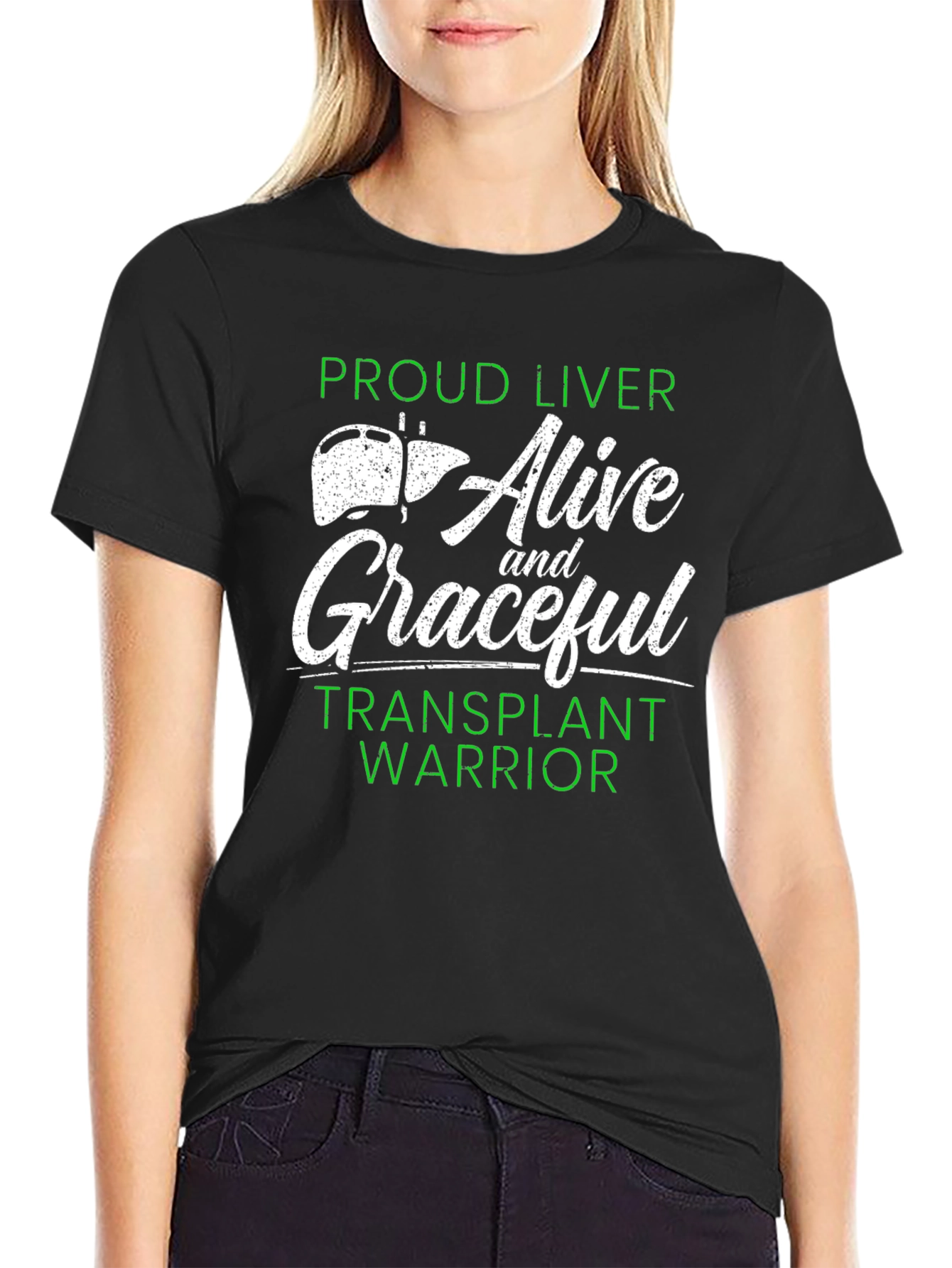 Proud Liver Transplant Warrior Graphic Tee