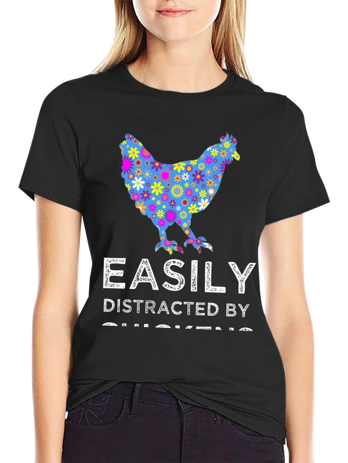 Easily Distracted By Chickens T-Shirt