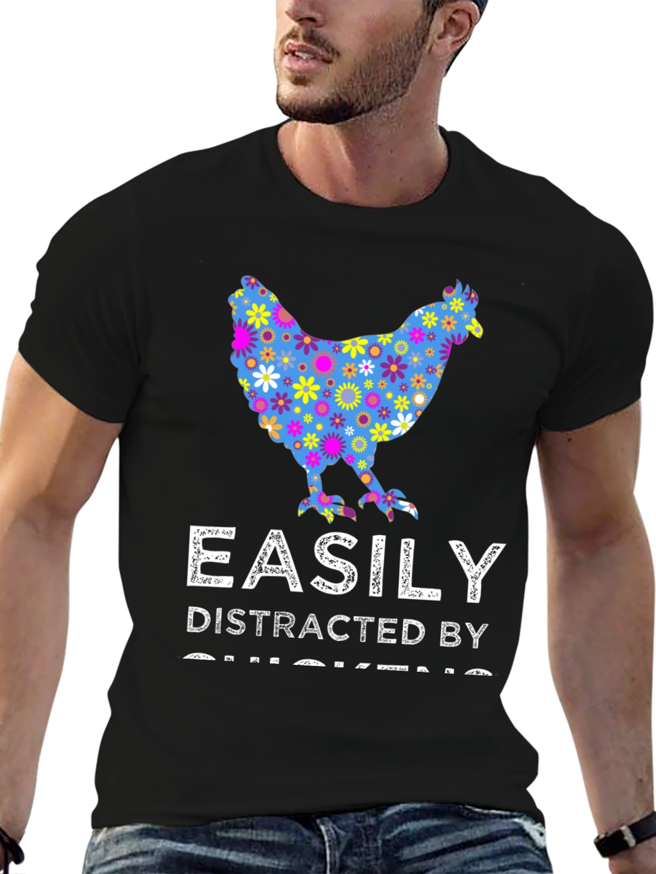 Easily Distracted By Chickens T-Shirt