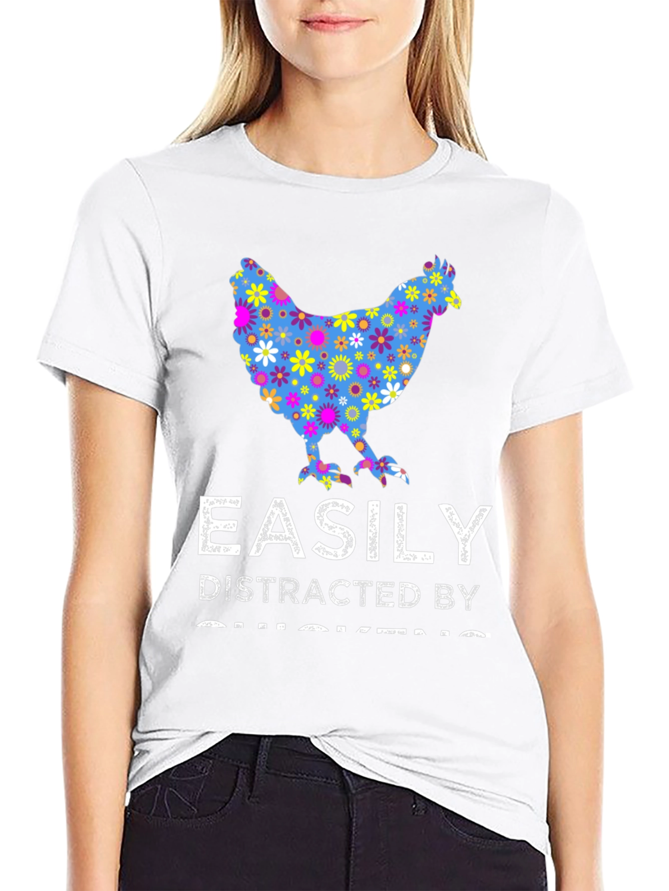 Easily Distracted By Chickens T-Shirt
