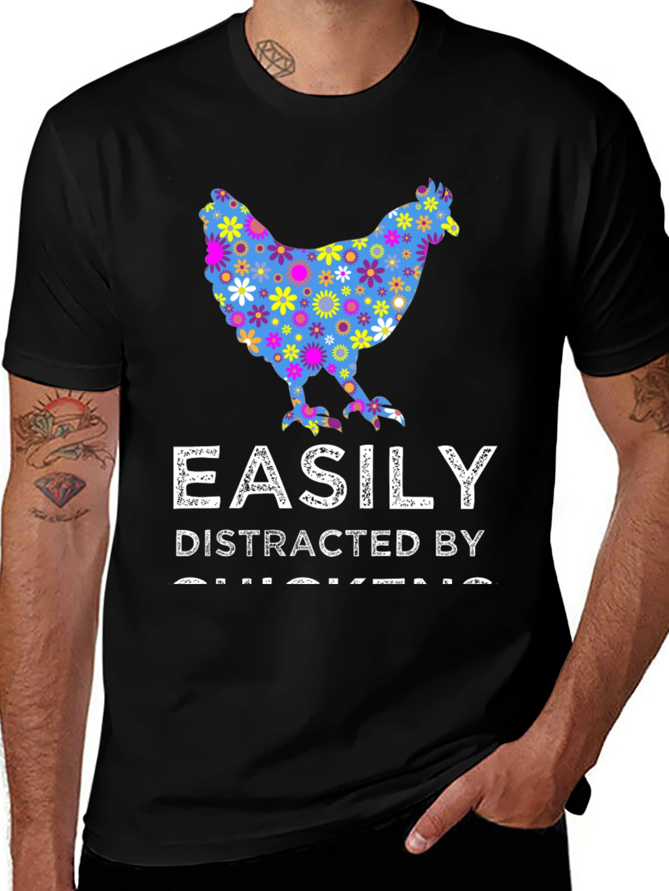 Easily Distracted By Chickens T-Shirt