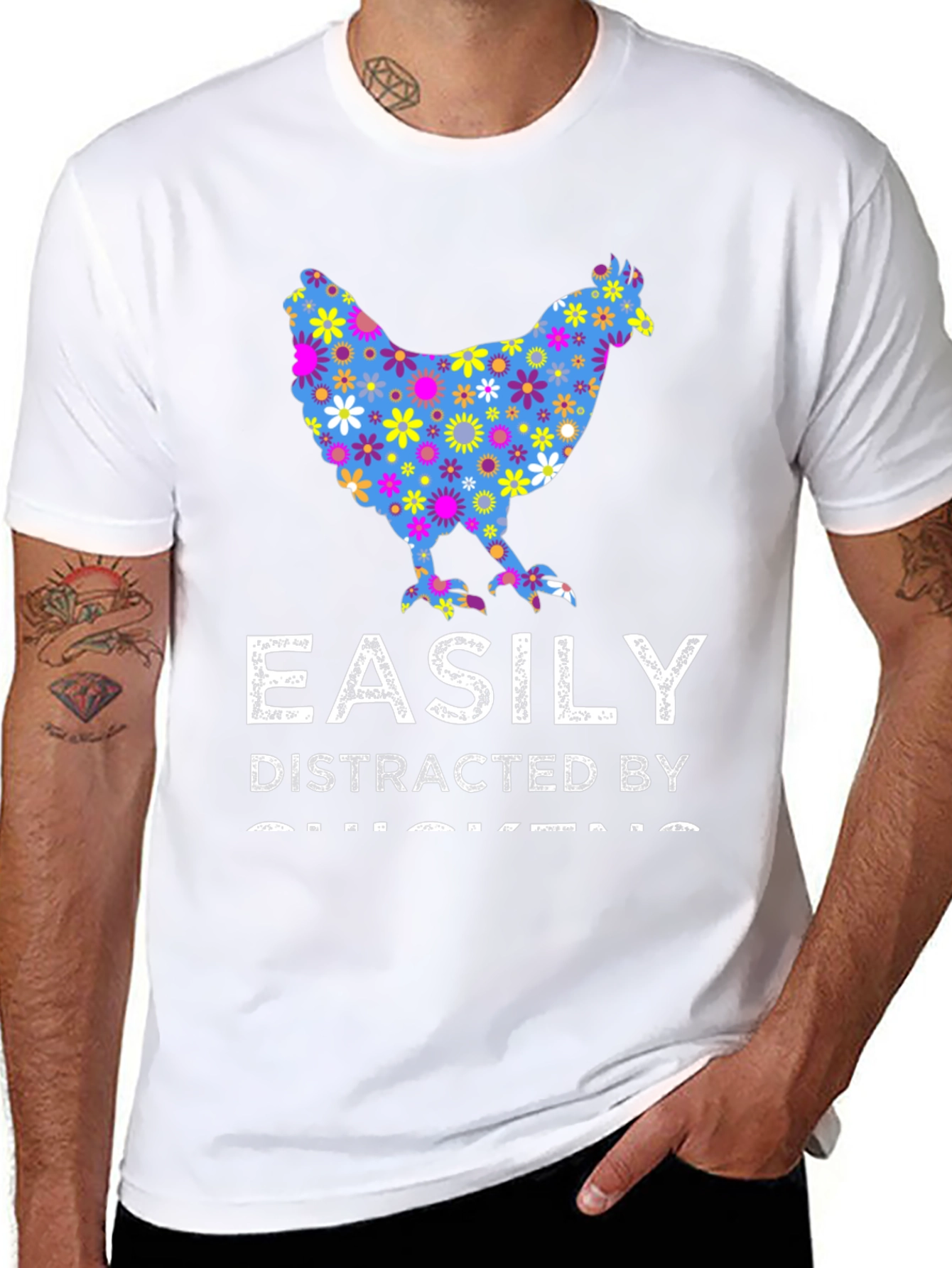 Easily Distracted By Chickens T-Shirt