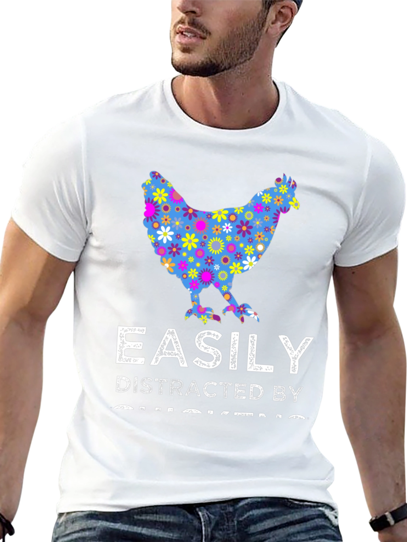 Easily Distracted By Chickens T-Shirt