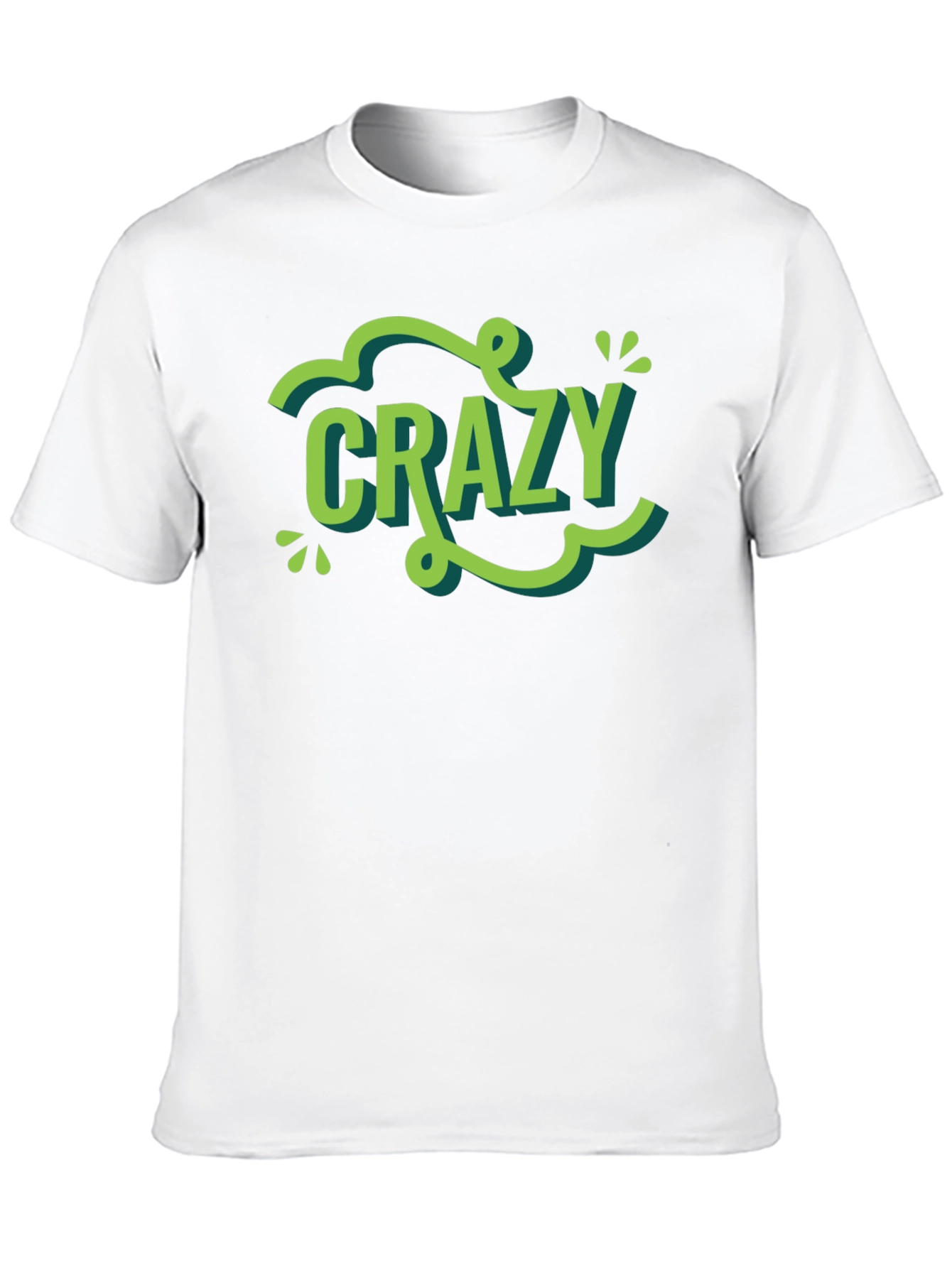 Crazy Graphic Tee - Trendy Word Art Shirt