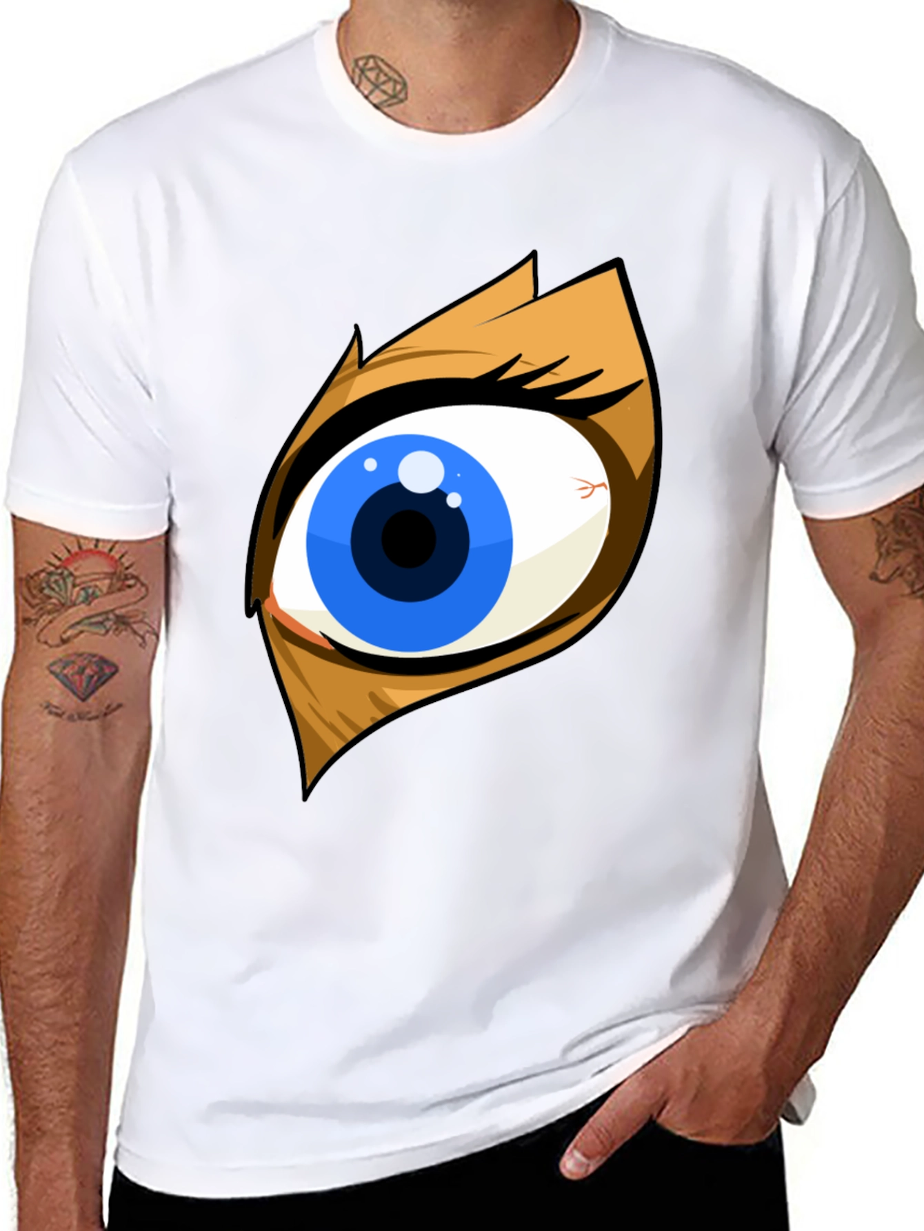 Eye Graphic Black T-Shirt - Bold Statement Tee