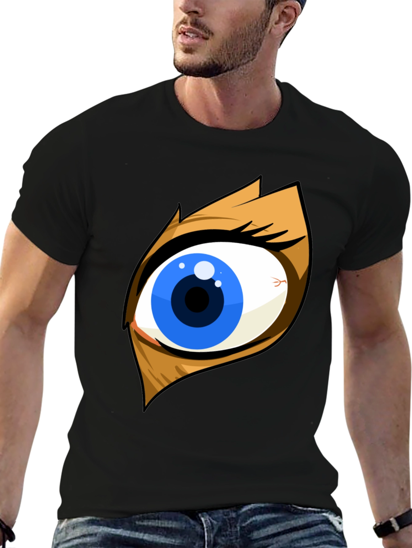 Eye Graphic Black T-Shirt - Bold Statement Tee