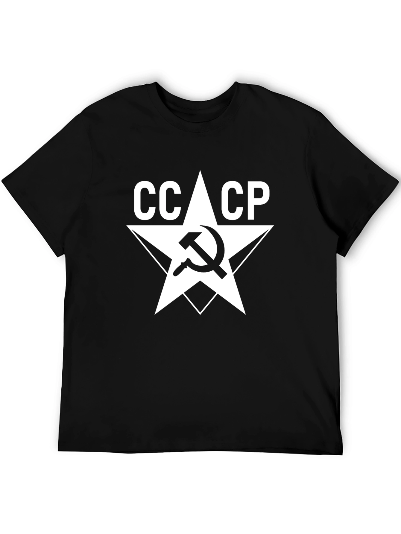 CCCP Hammer and Sickle Star T-Shirt - Black