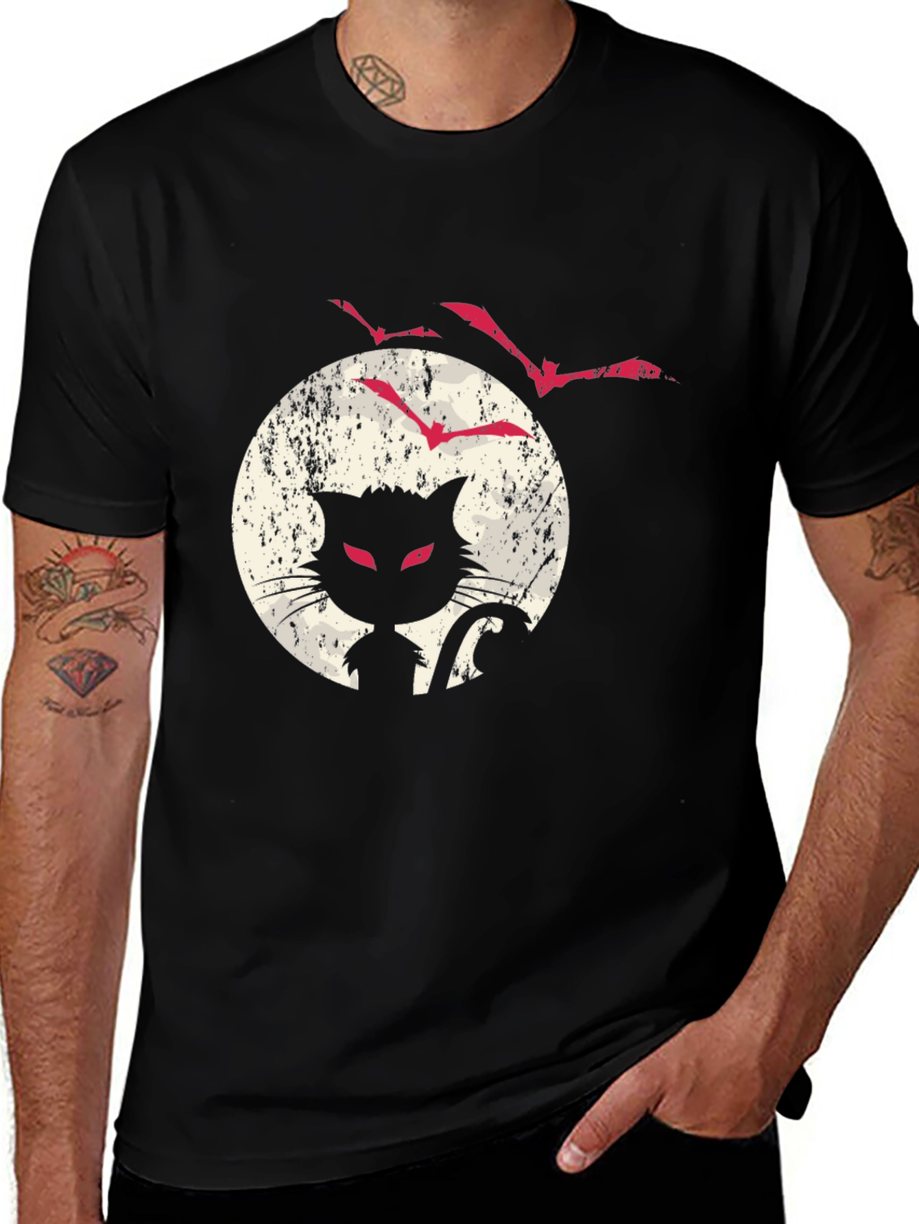 Spooky Cat Halloween T-Shirt