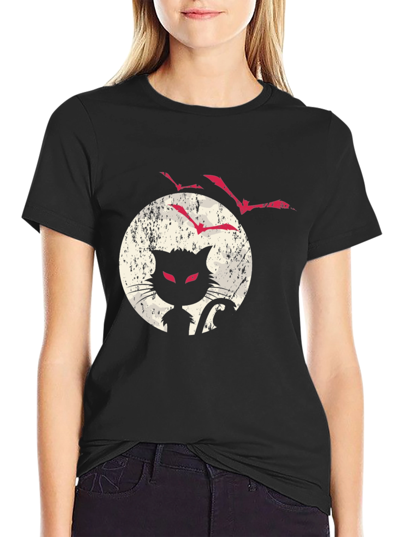 Spooky Cat Halloween T-Shirt