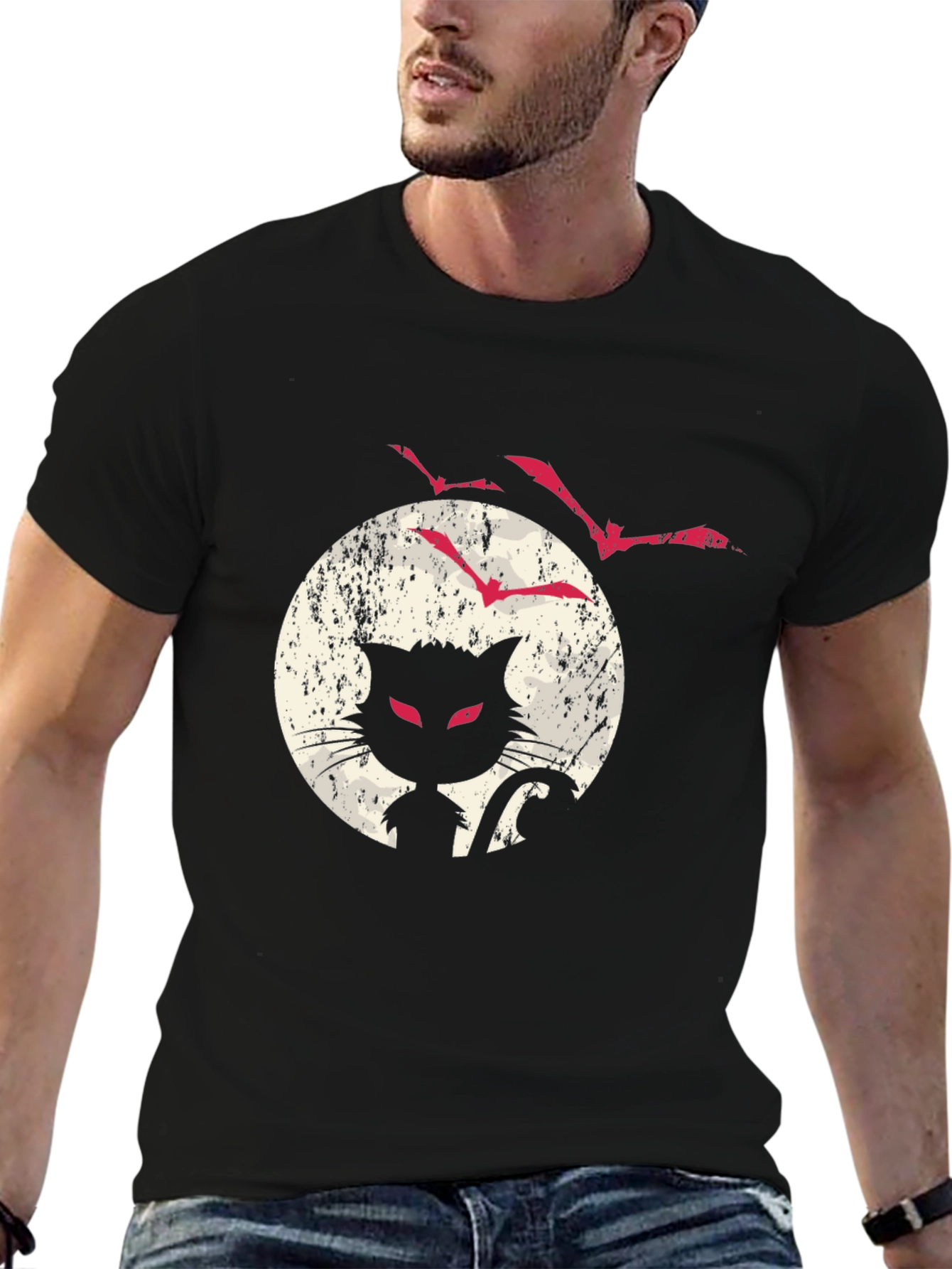 Spooky Cat Halloween T-Shirt