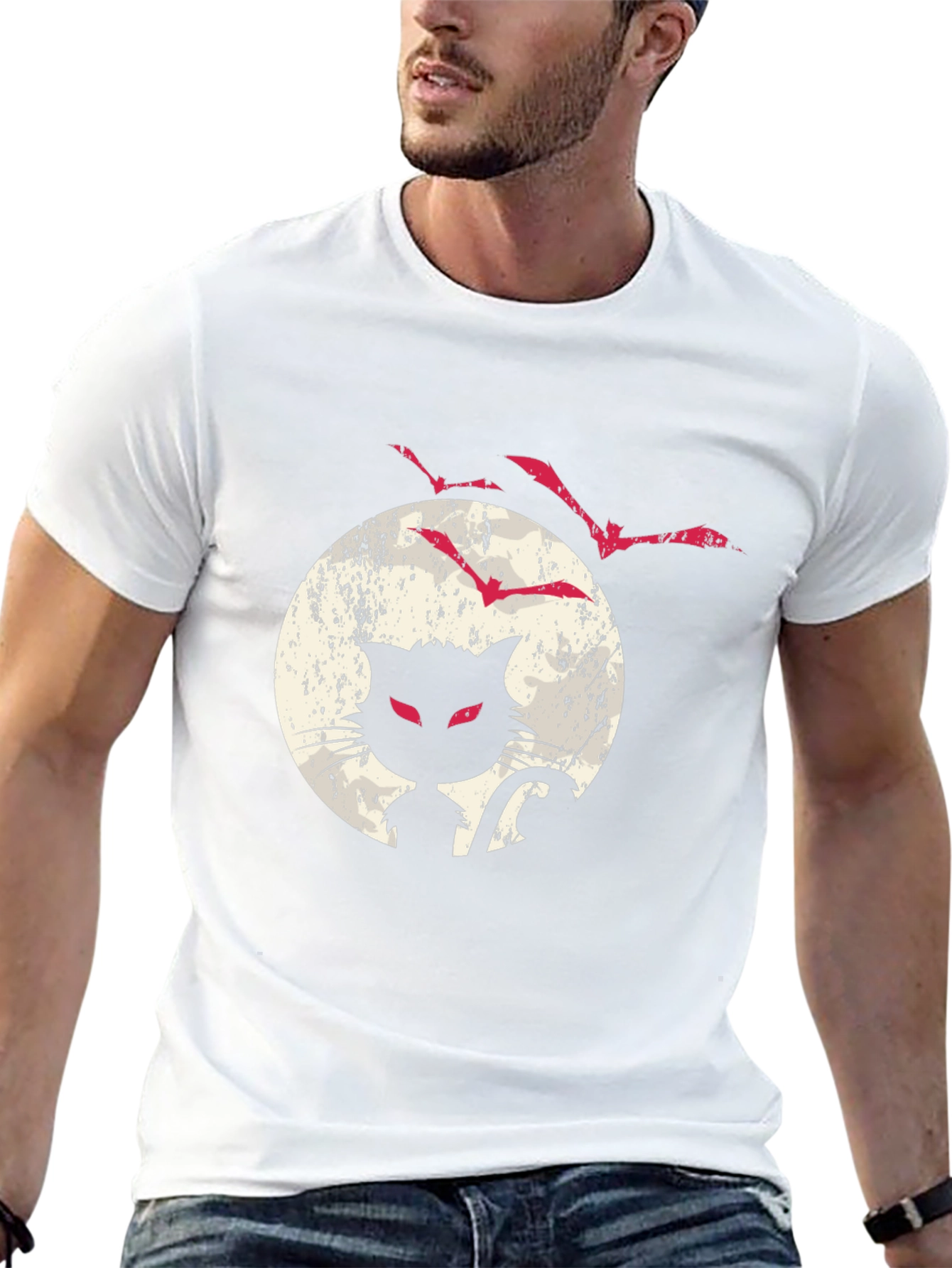 Spooky Cat Halloween T-Shirt