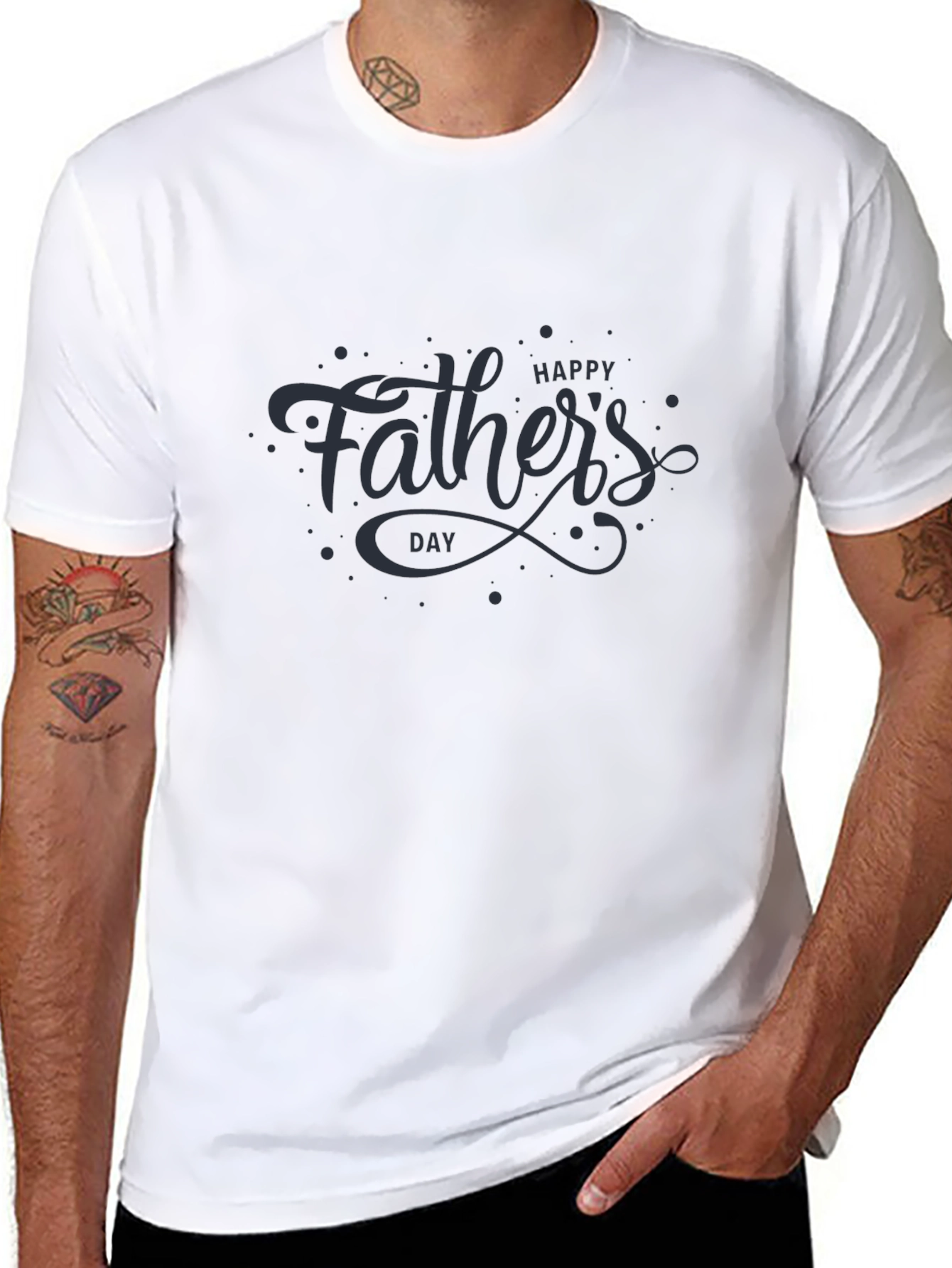 Happy Fathers Day Black T-Shirt
