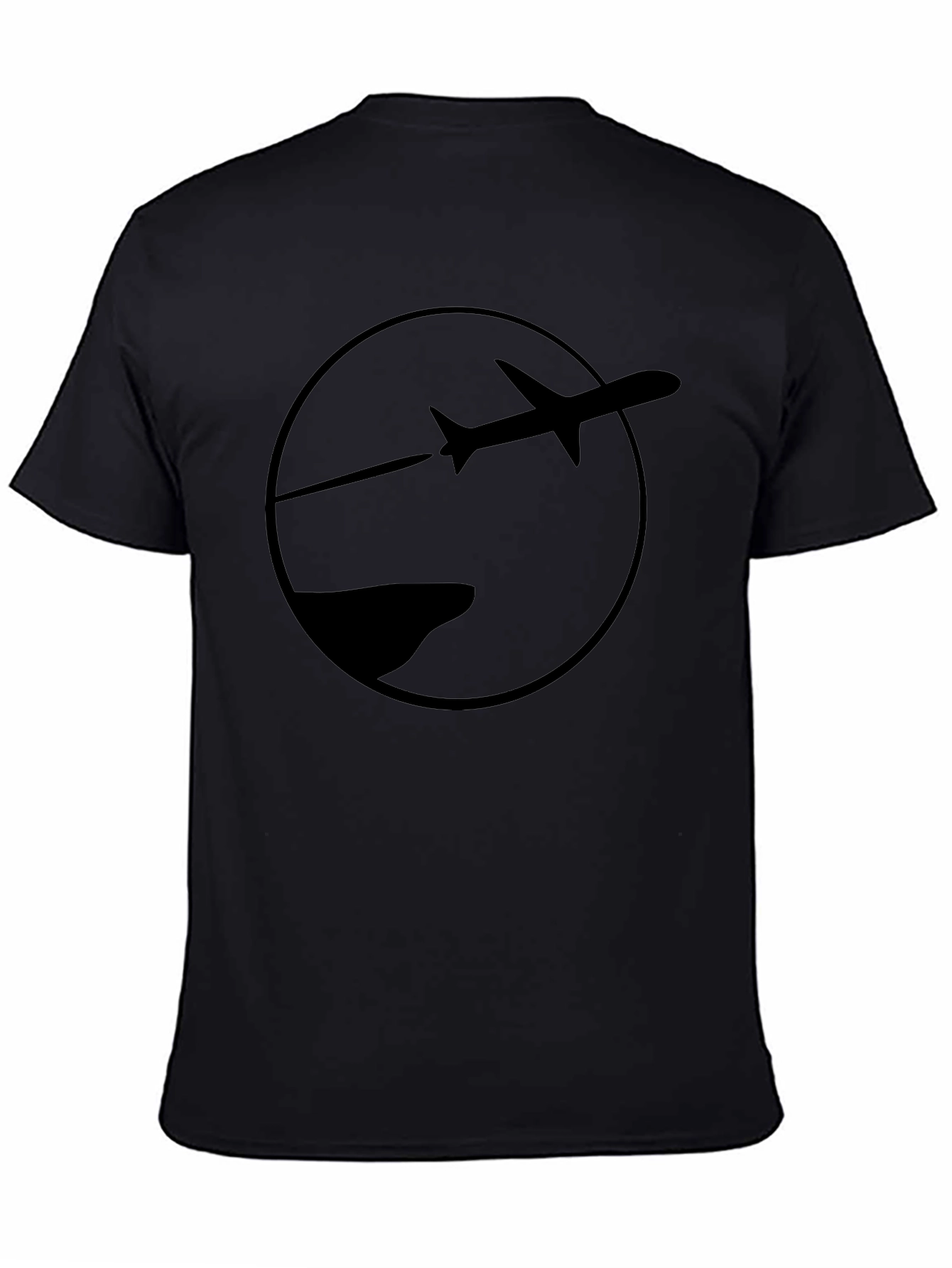 Black Plane Graphic Tee - Aviation Enthusiast T-Shirt