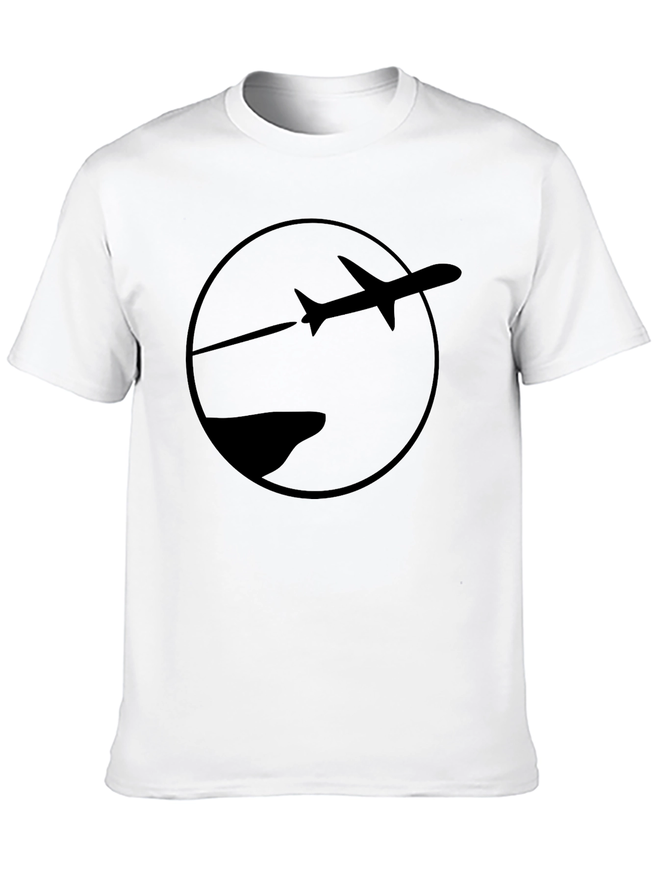 Black Plane Graphic Tee - Aviation Enthusiast T-Shirt