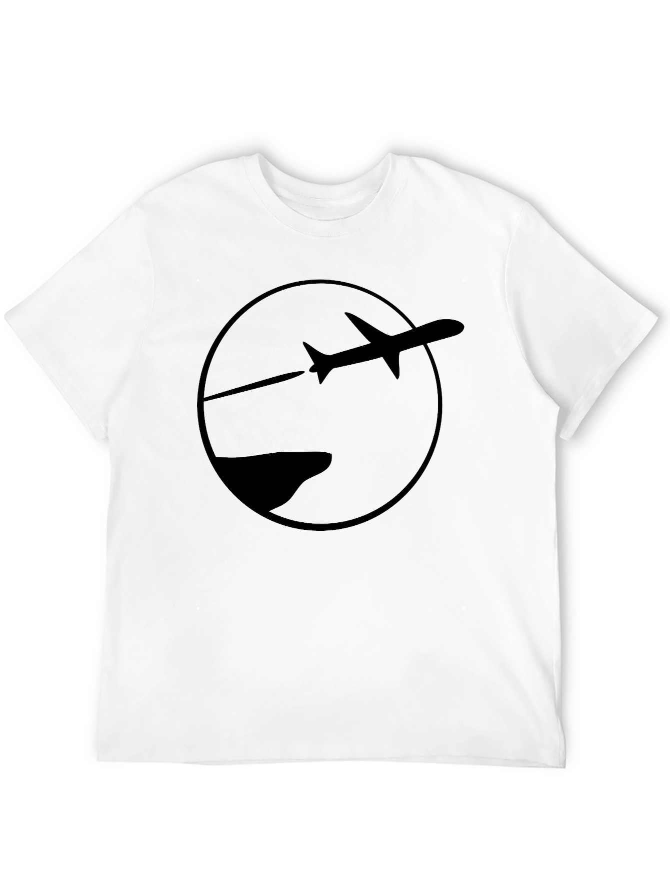 Black Plane Graphic Tee - Aviation Enthusiast T-Shirt