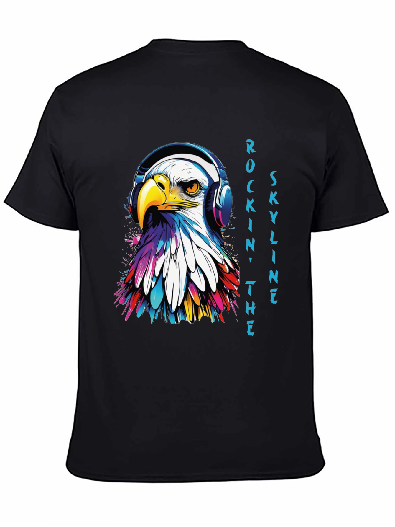 Rockin Eagle Skyline Graphic Tee