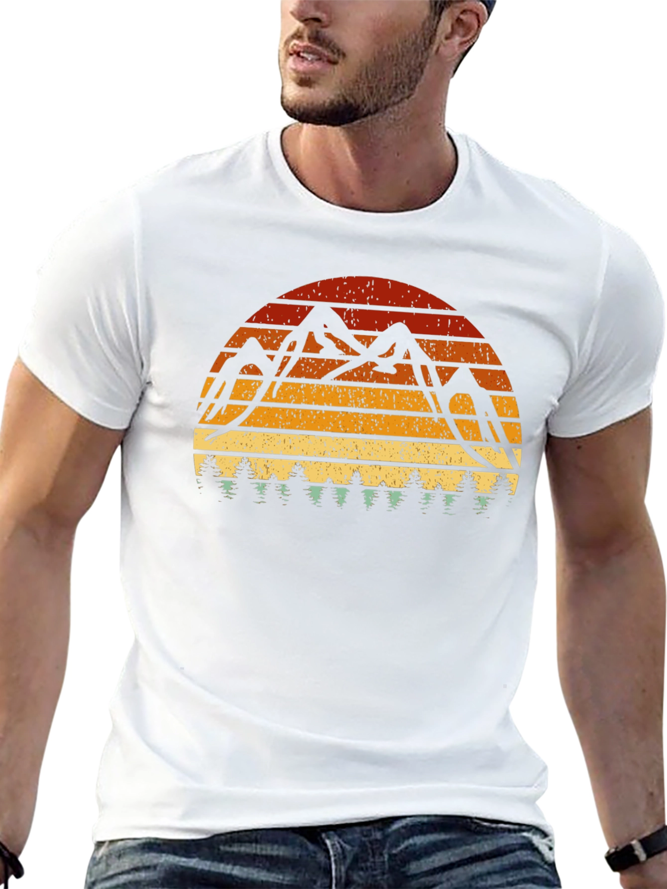 Retro Mountain Sunset Graphic Tee
